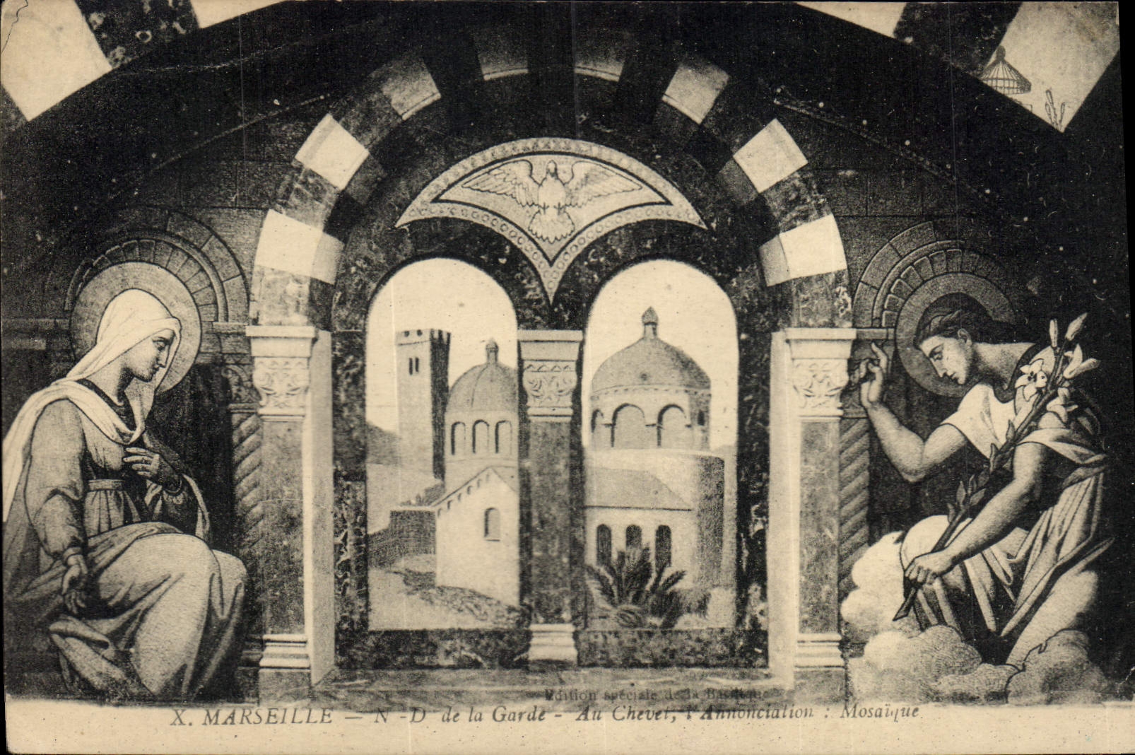CPA Marseille N D de la Garde Mosaique 