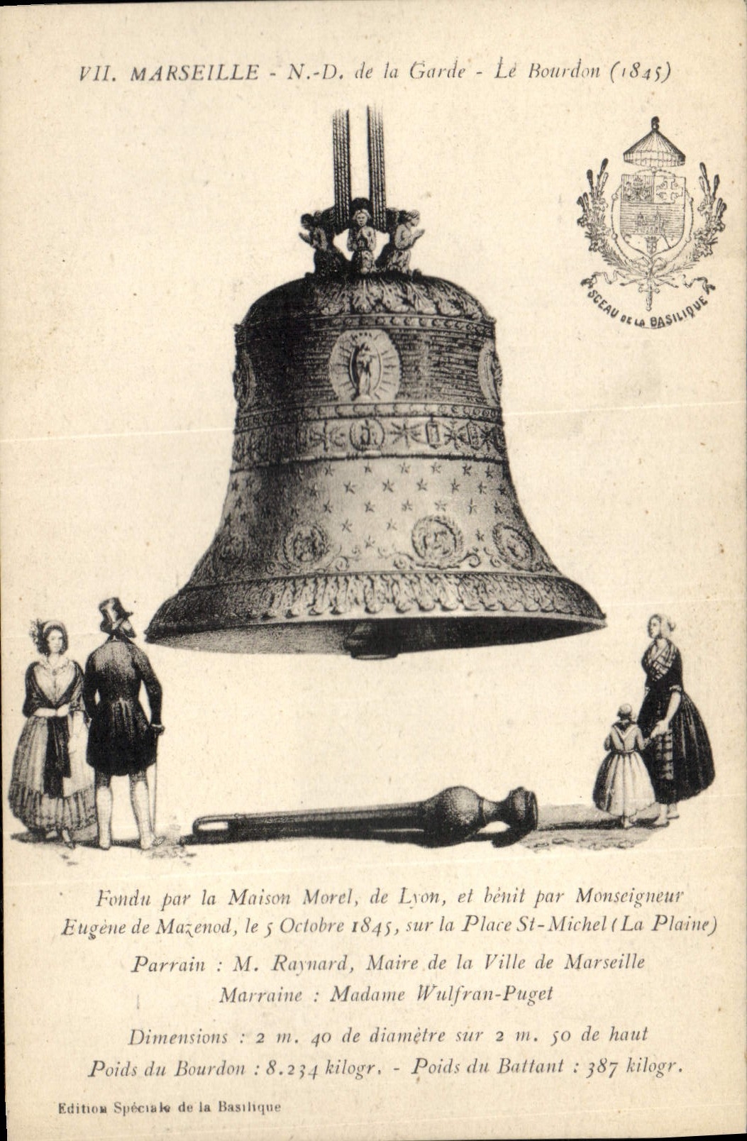 CPA Marseille N D de la Garde le Bourdon 1845 Cloche