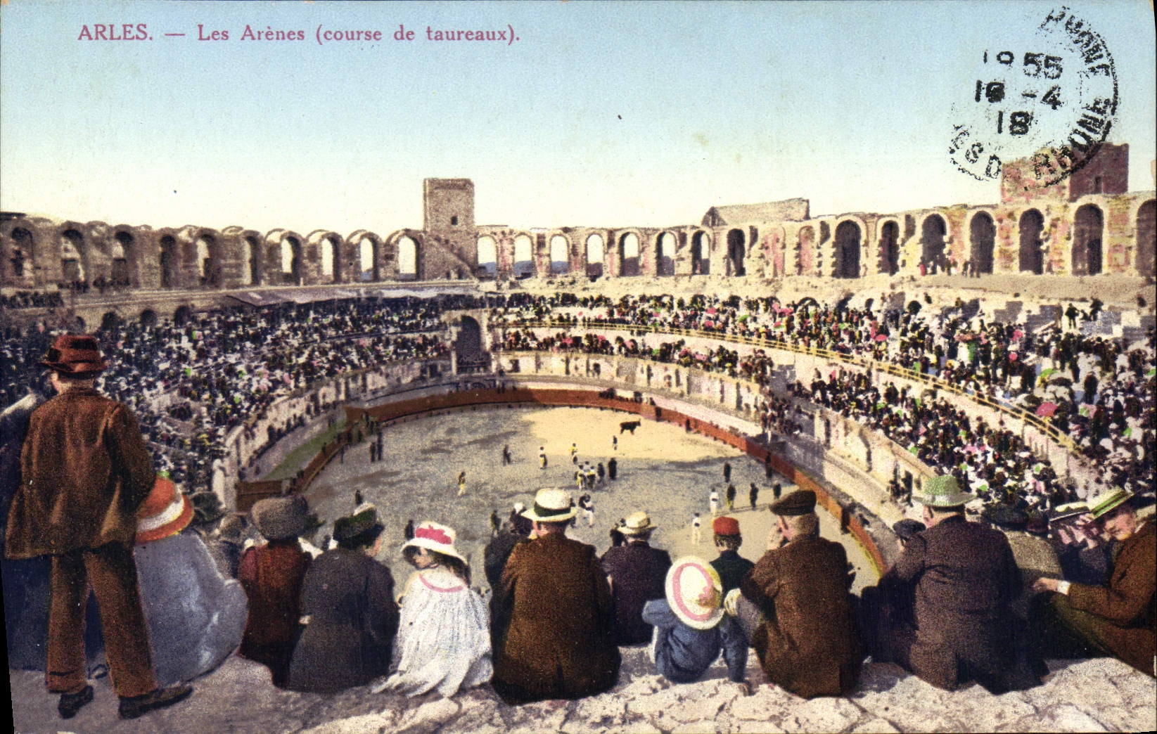 CPA Arles les Arenes Course de taureaux Corrida