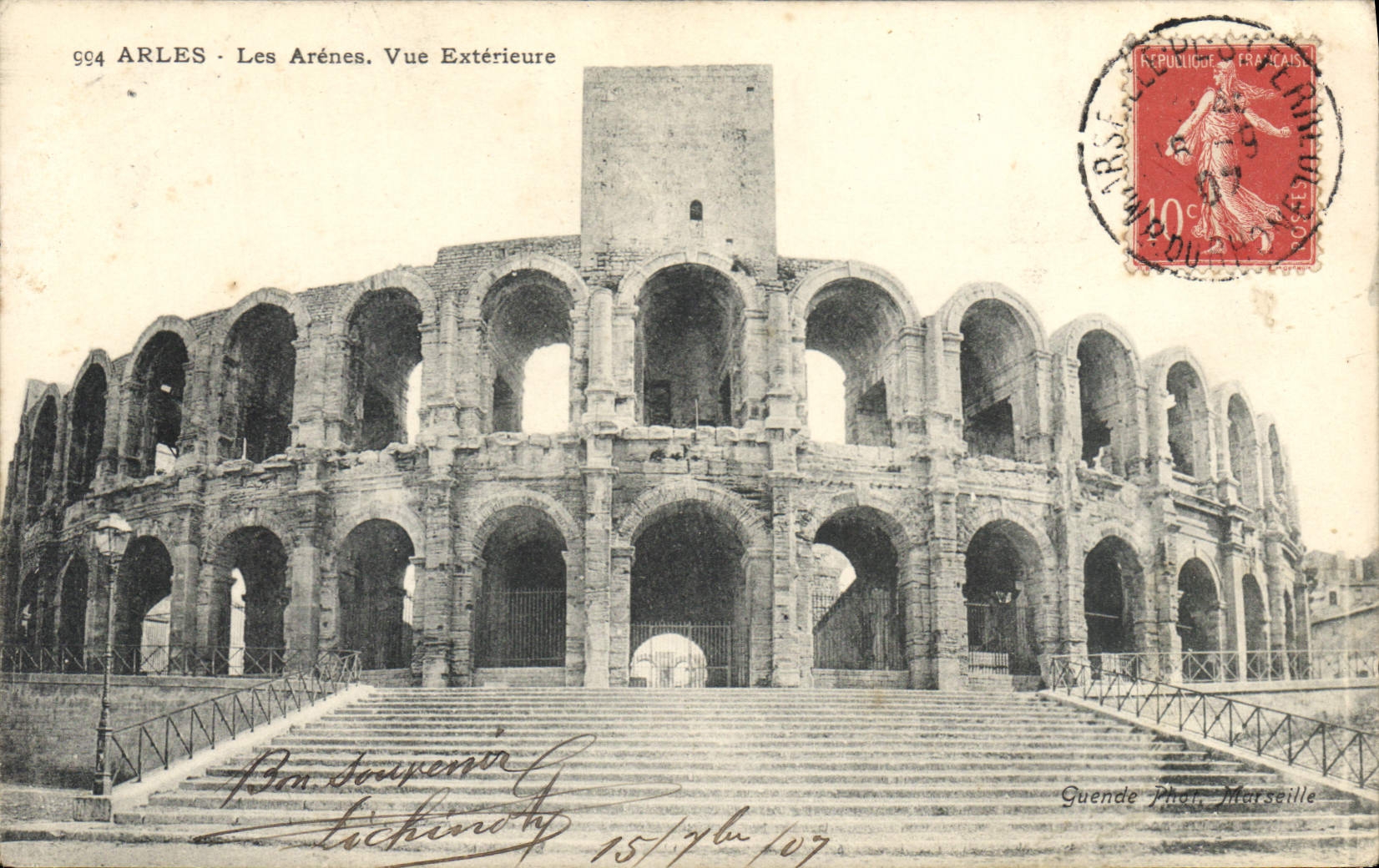 CPA Arles les Arenes vue exterieure 