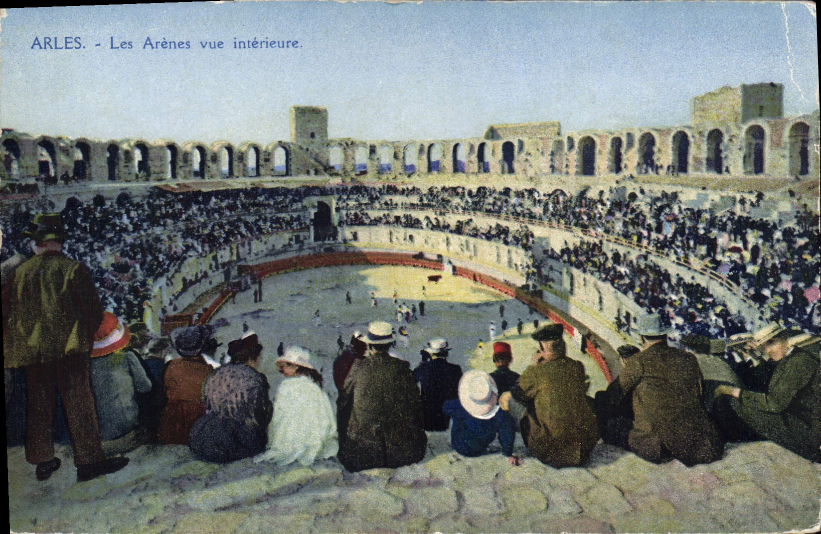 CPA Arles les Arenes vue interieure 