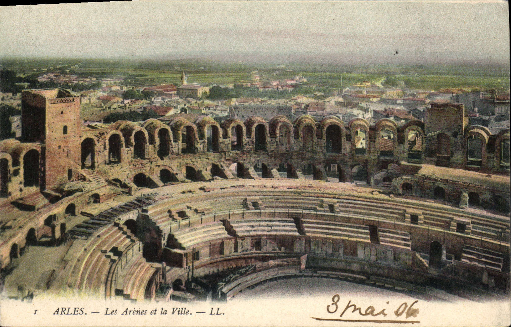 CPA ARENES les Arenes et la Ville LL