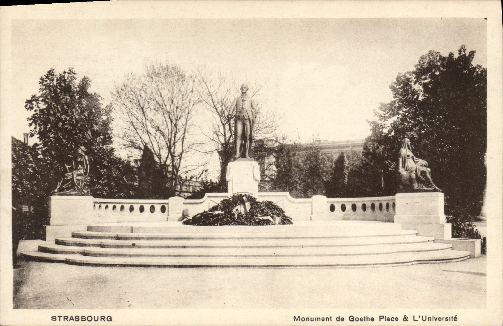 CPA Monument de Goethe piaco & L'Universite Strasbourg