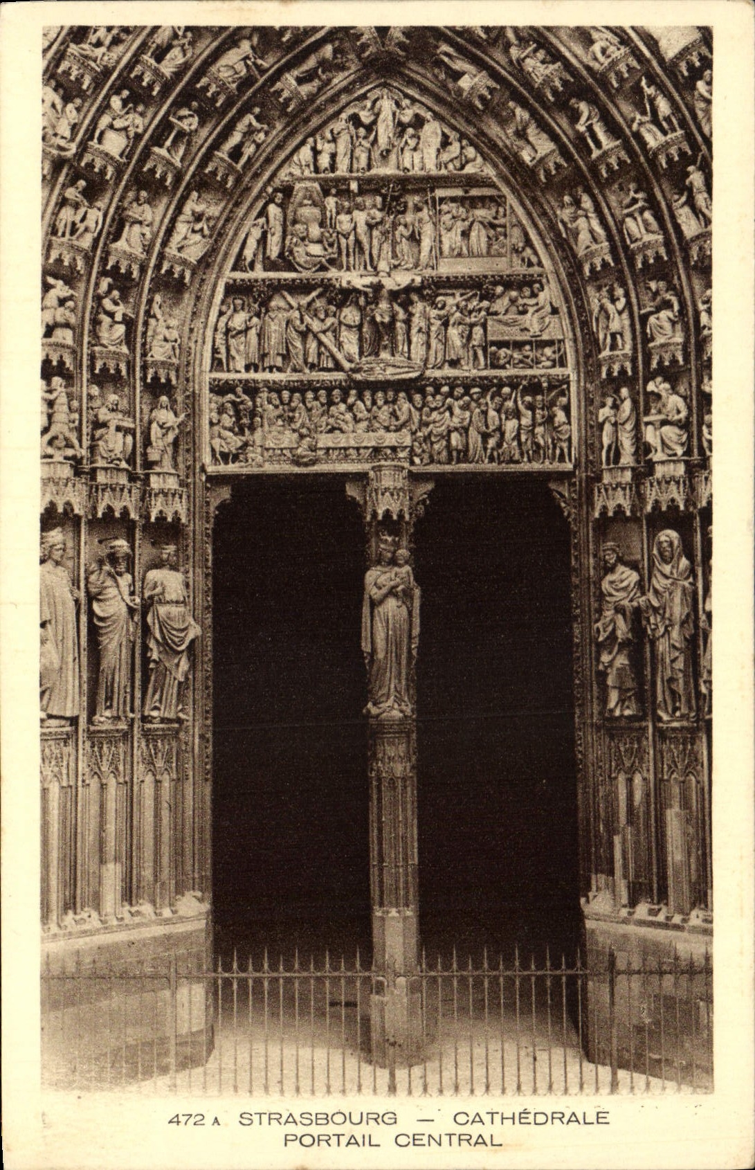 CPA STRASBOURG CATHEDRALE PORTAIL CENTRAL