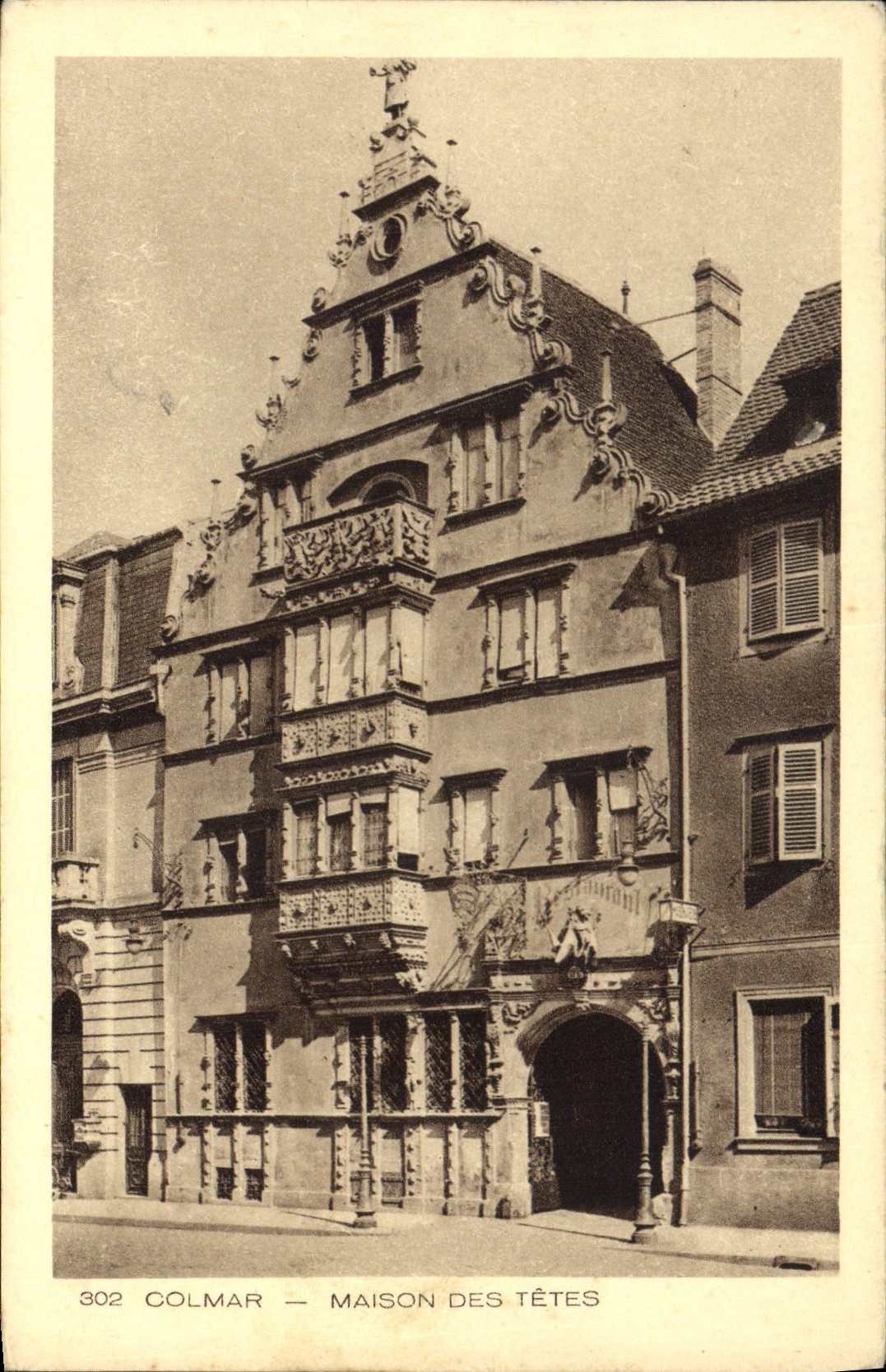CPA COLMAR MAISON DES TETES