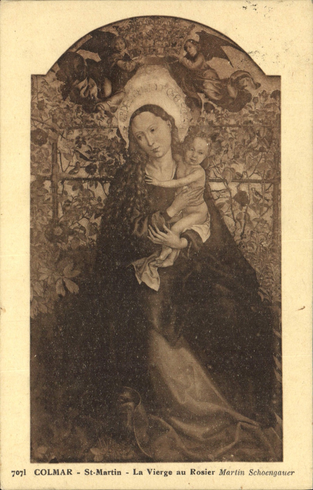 CPA COLMAR St-Martin La Vierge au Rosier Martin Schoengauer