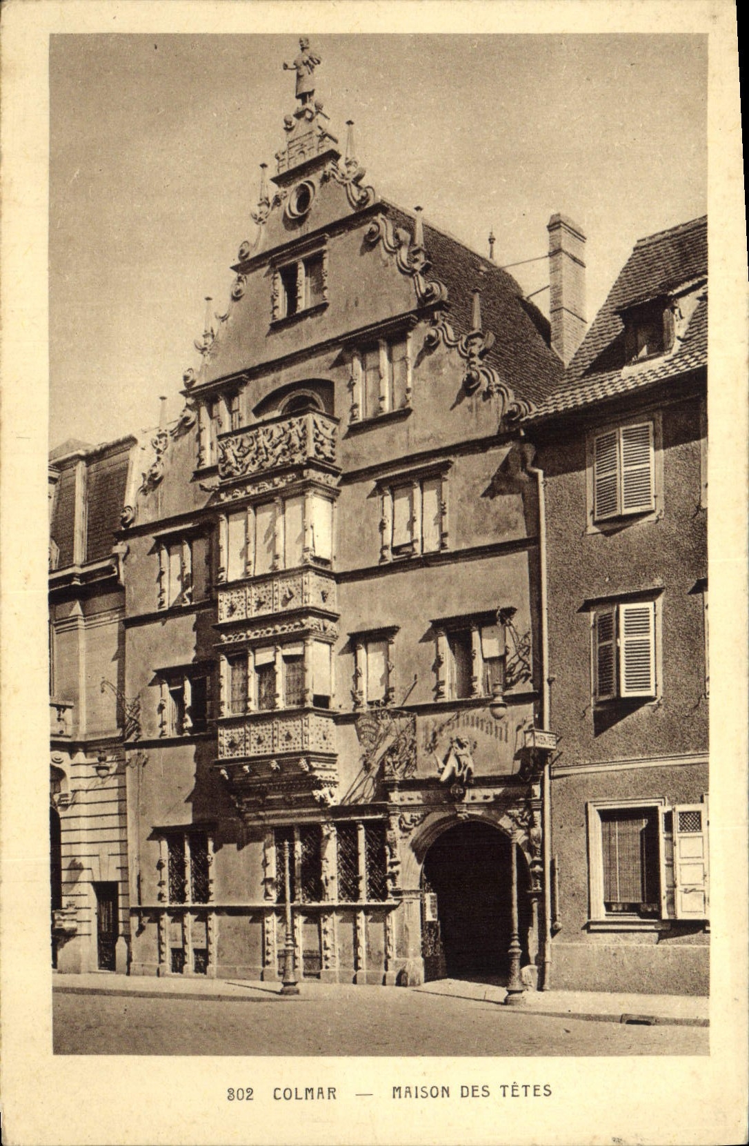 CPA COLMAR MAISON DES TETES