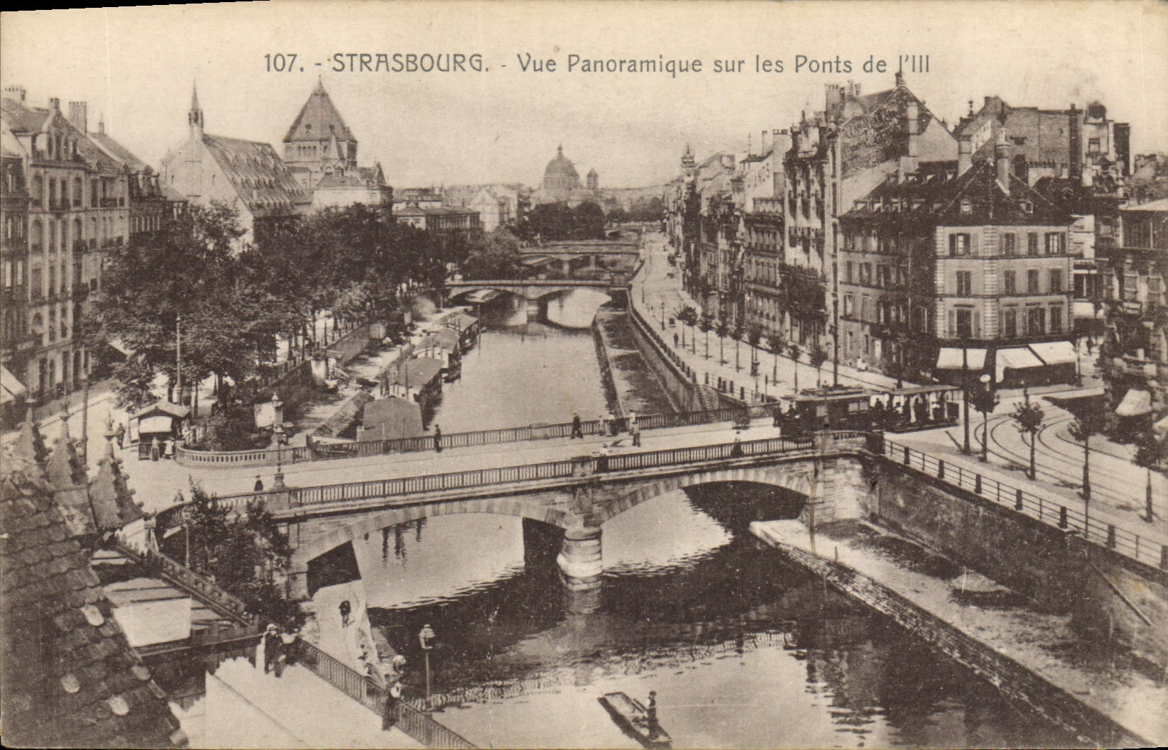 CPA STRASBOURG Vue Panoramique sur les ponts de l'lll