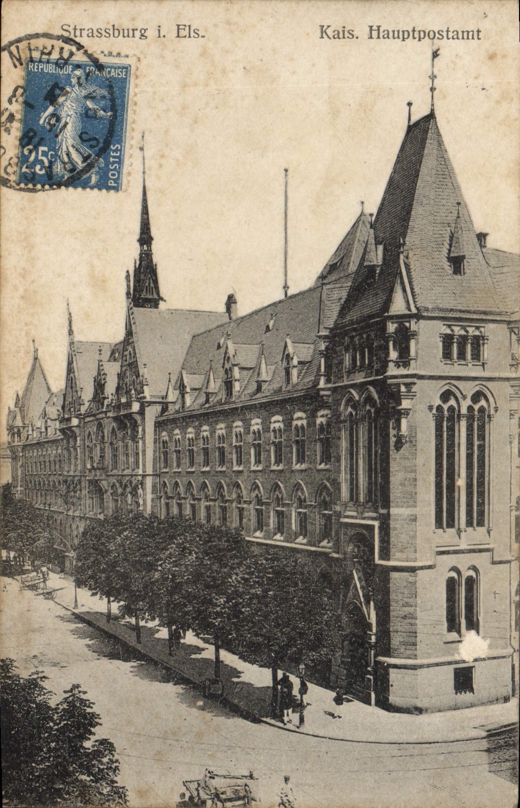 CPA Strasbourg Kais Haupstpostamt