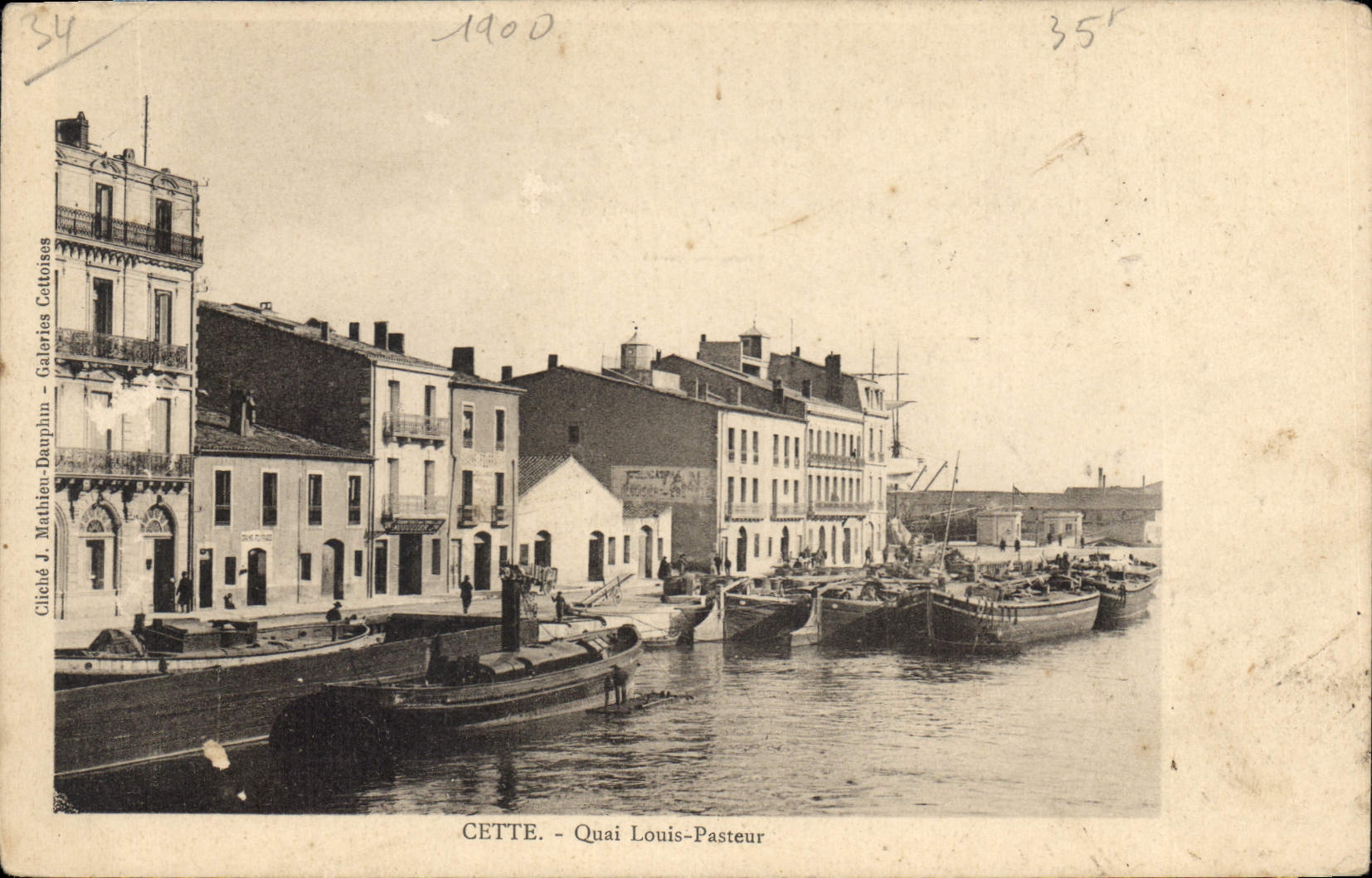 CPA CETTE Quai Louis Pasteur