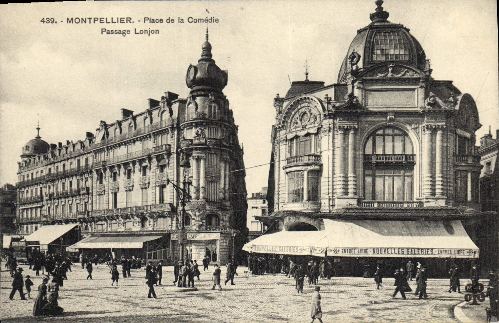 CPA MONTPELLIER place de la Comedie Passage Lonjon