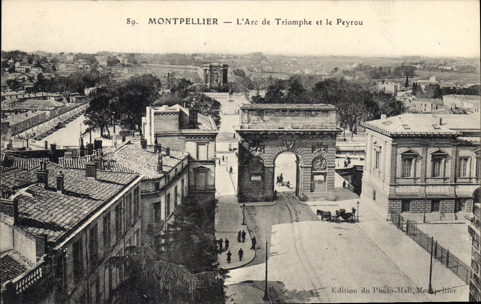 CPA MONTPELLIER L'Arc de Triomphe et le peyrou