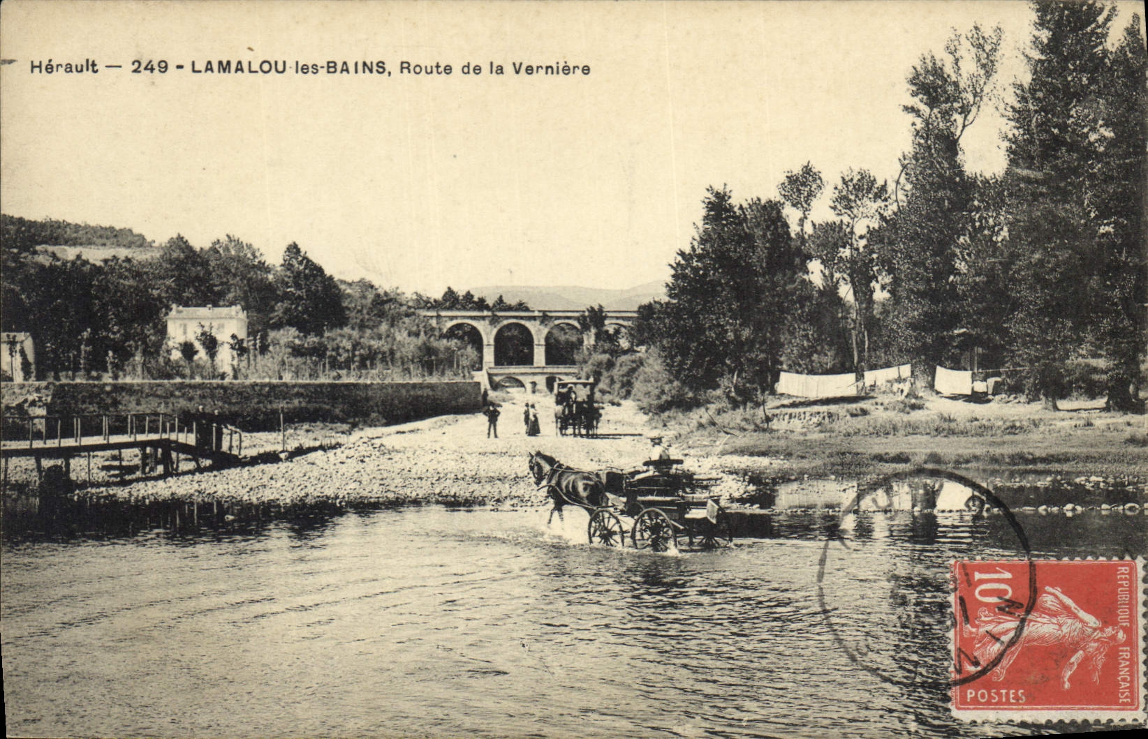 CPA Herault LAMALOU les BAINS Route de la Vernere