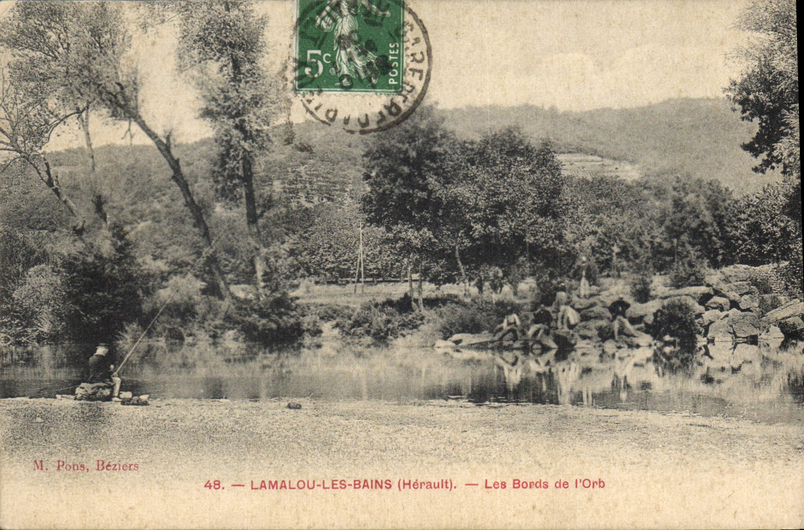 CPA LAMALOU LES BAINS Herault Les Bors de l'Orb