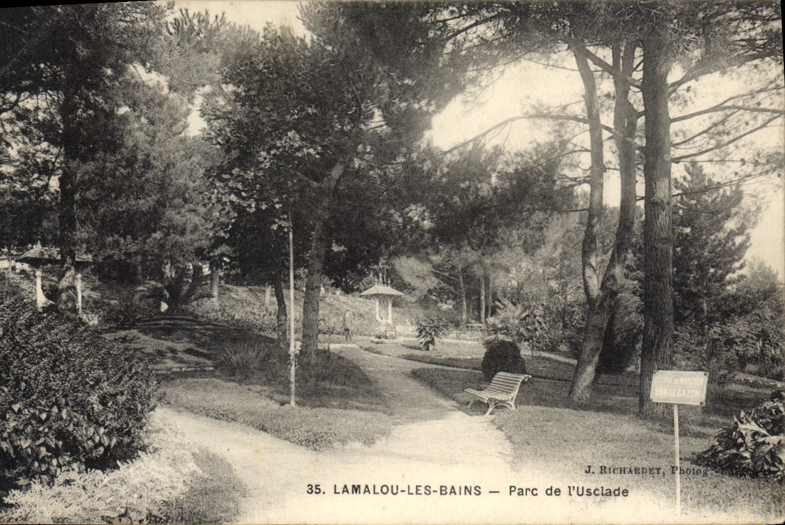 CPA LAMALOU LES BAINS Parc de I'Usclade