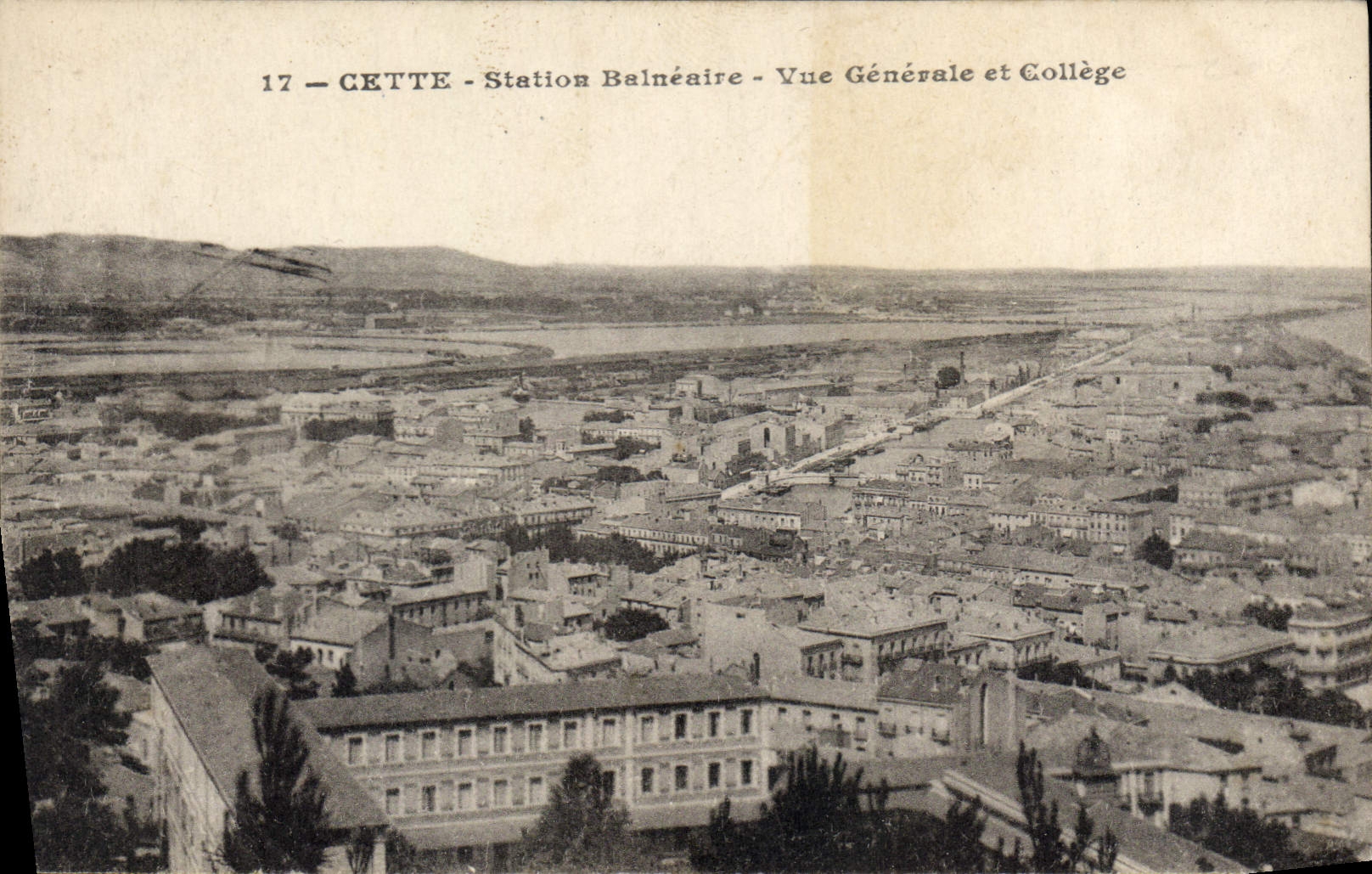 CPA CETTE Station Balneaire Vue Generale et College
