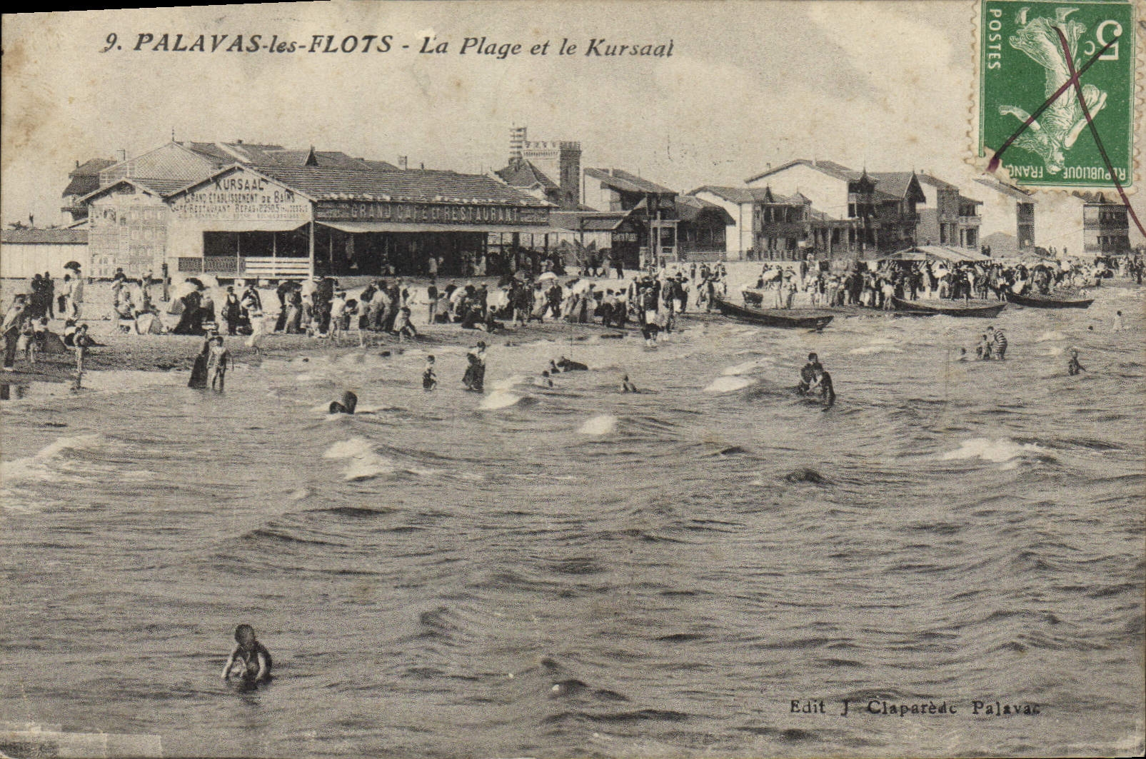 CPA PALAVAS les FLOTS La Plage et la Kursaal