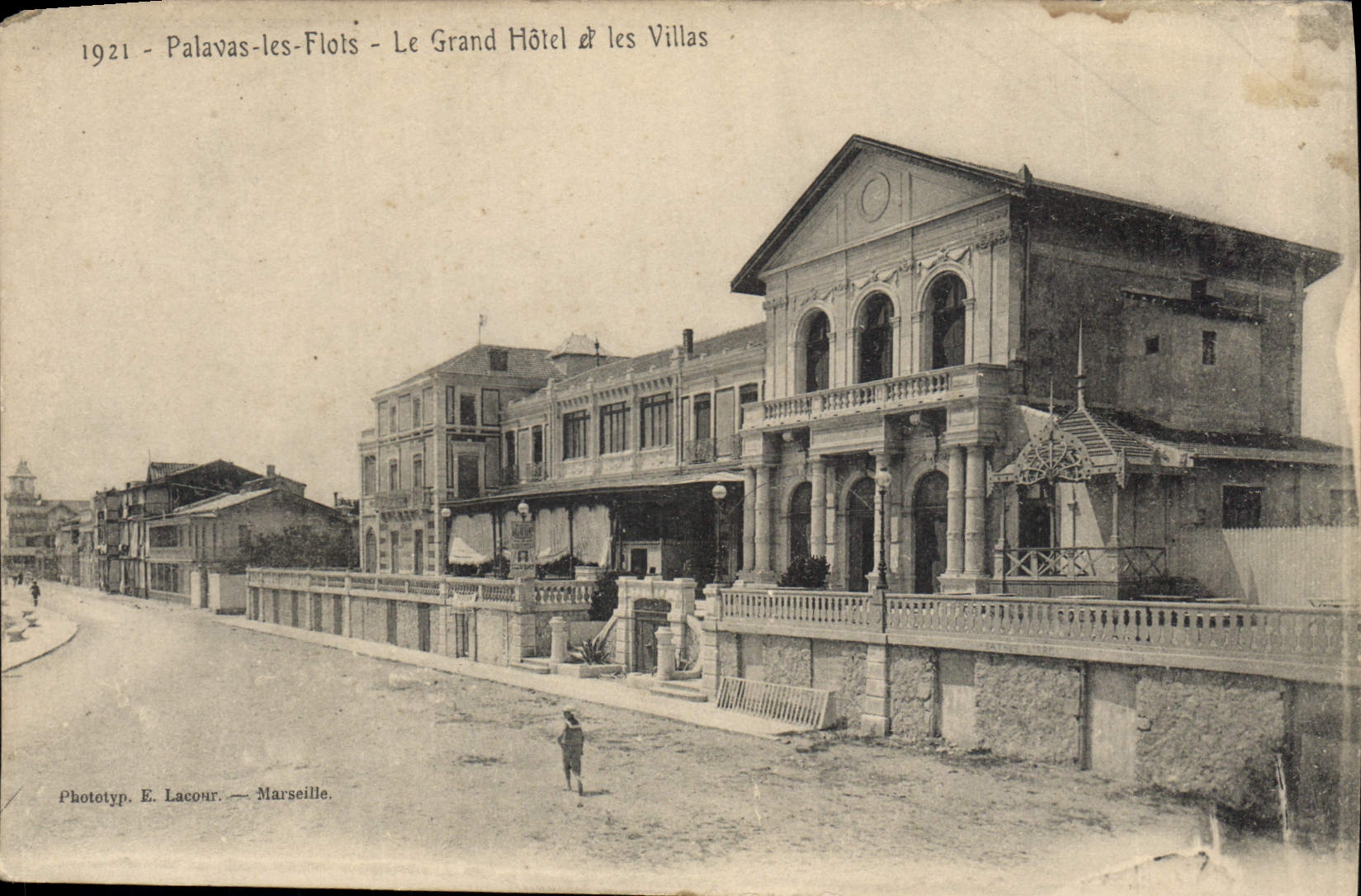 CPA Palavas les Flots Le Grand Hotel el les Villas