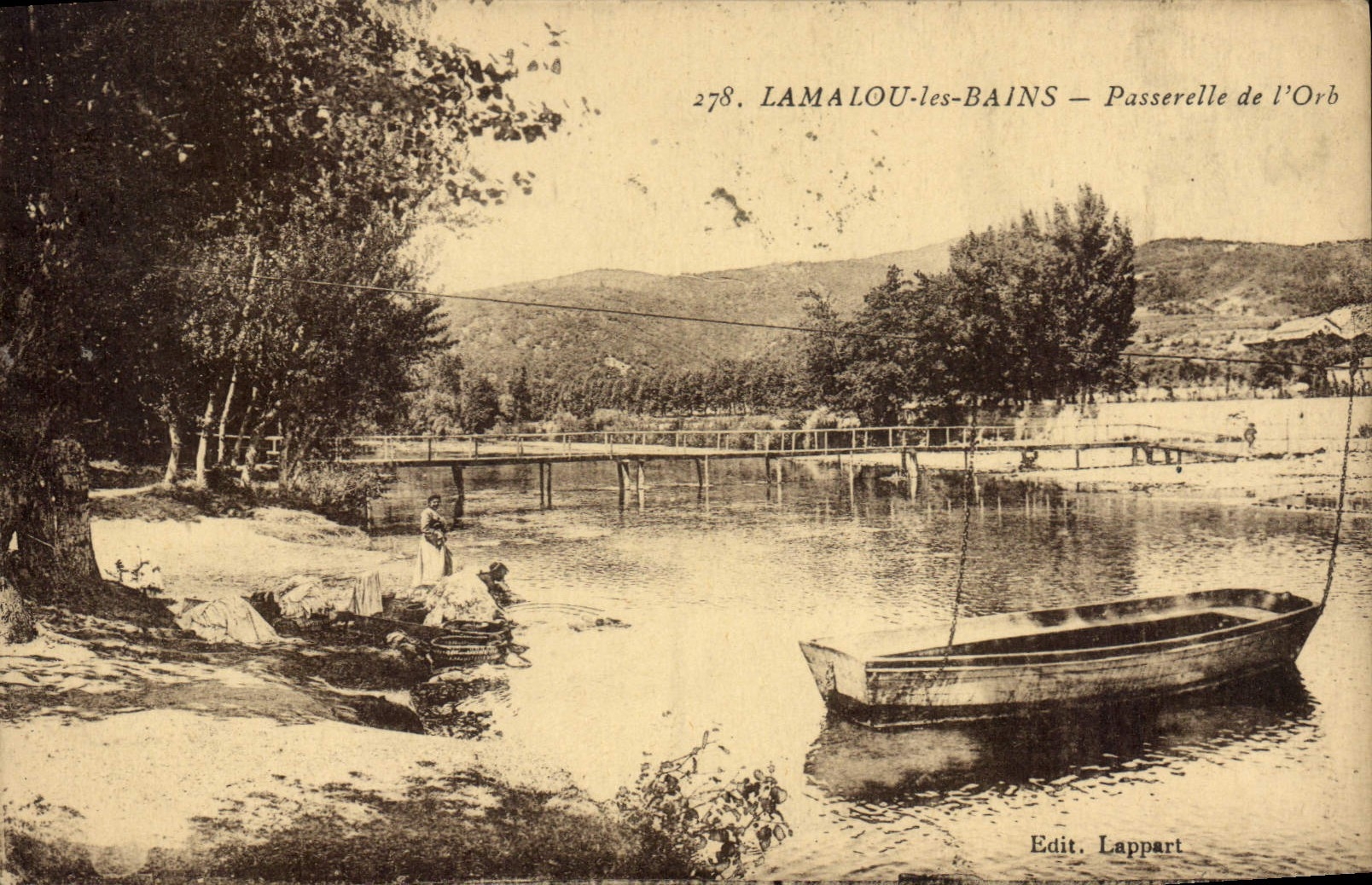 CPA LAMALOU les BAINS Passerelle de I'Orb