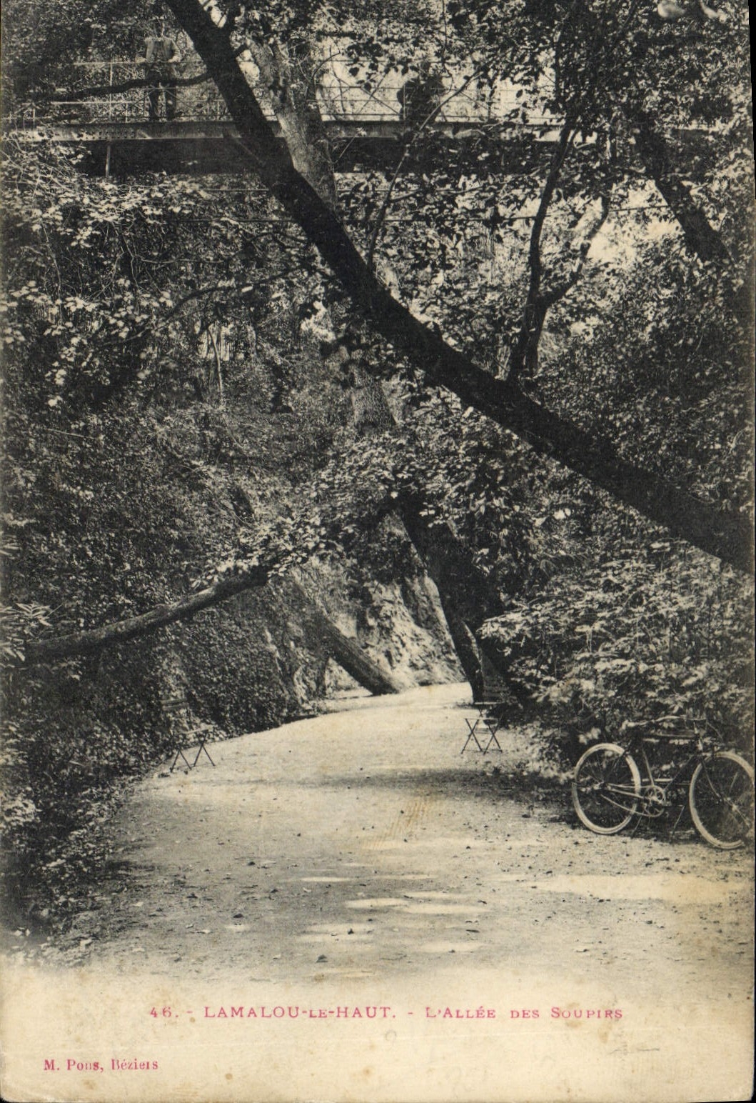 CPA LAMALOU LE HAUT L'ALLEE DES SOUPIES