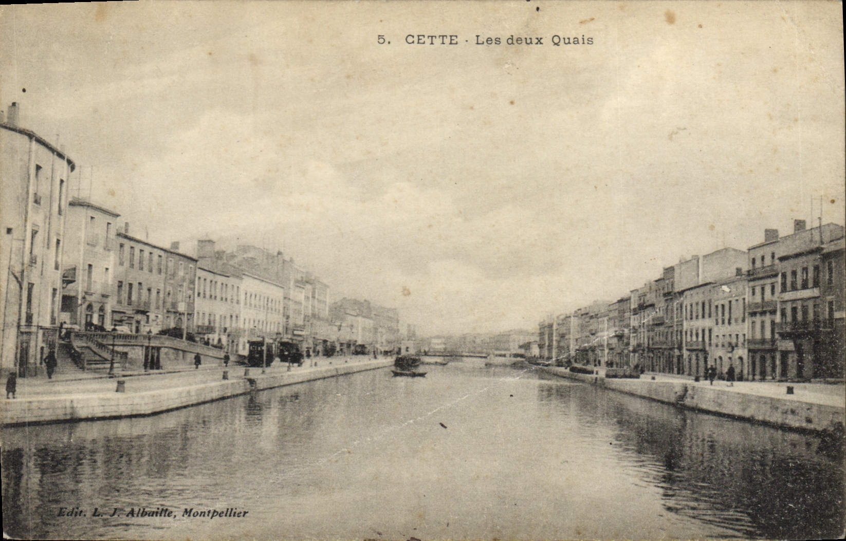 CPA CETTE Les deux Quais