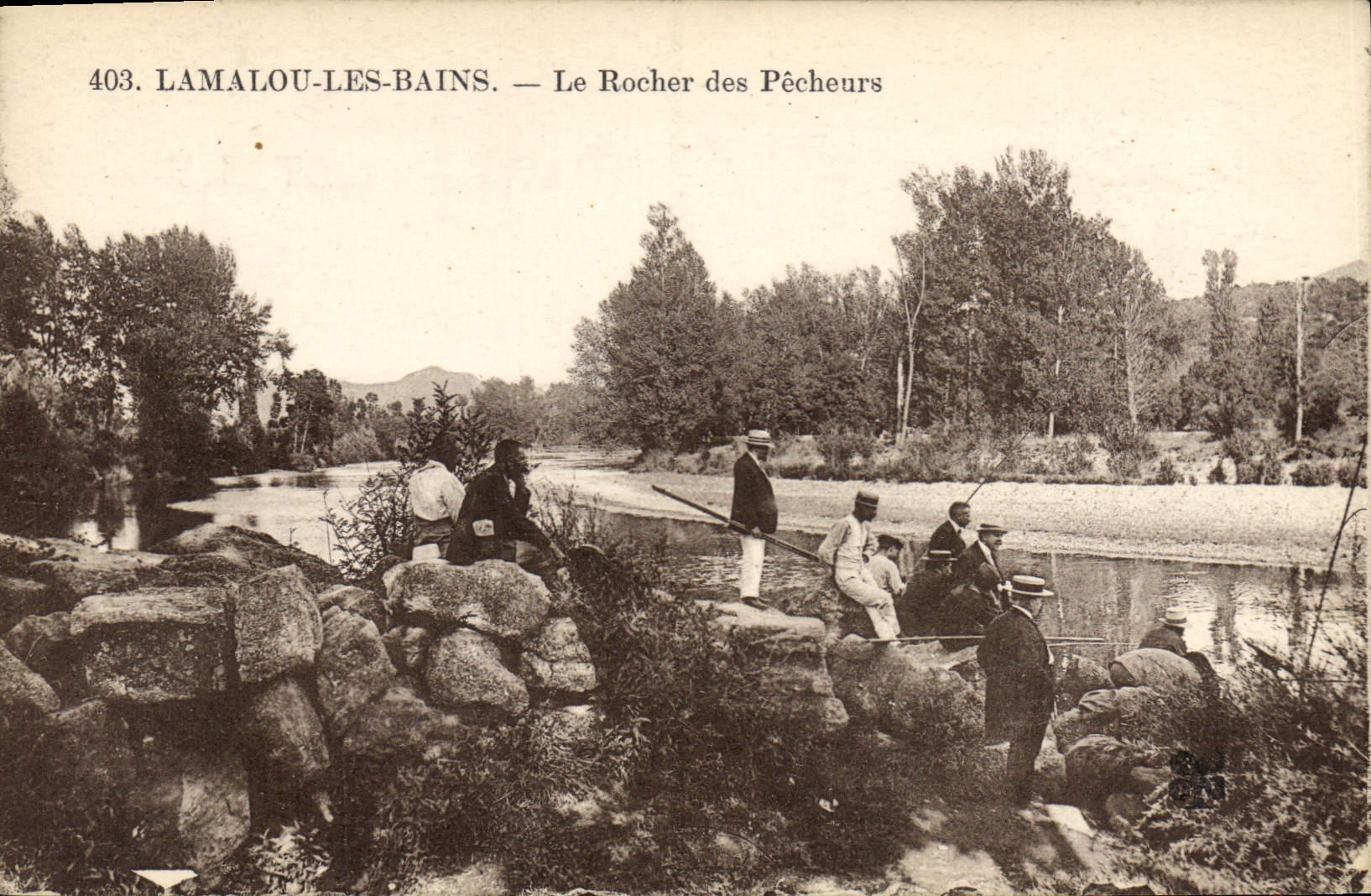 CPA LAMALOU LES BAINS Le Rocher des Pecheurs