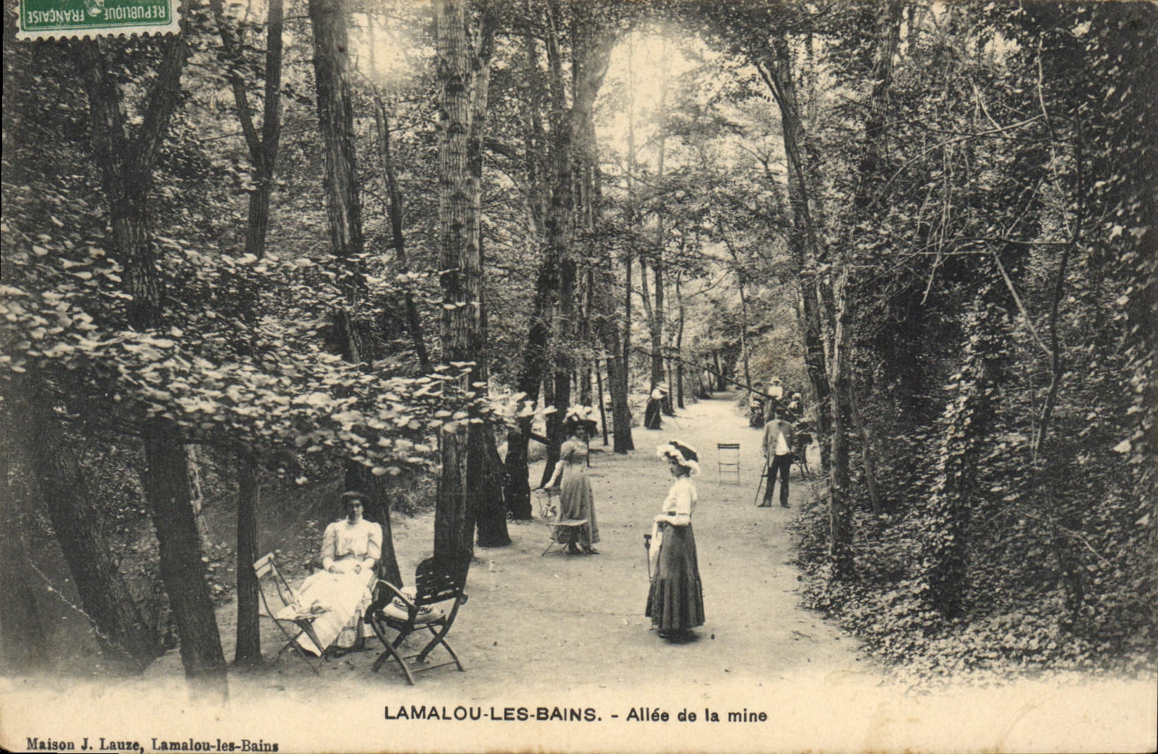 CPA LAMALOU LES BAINS Allee de la mine