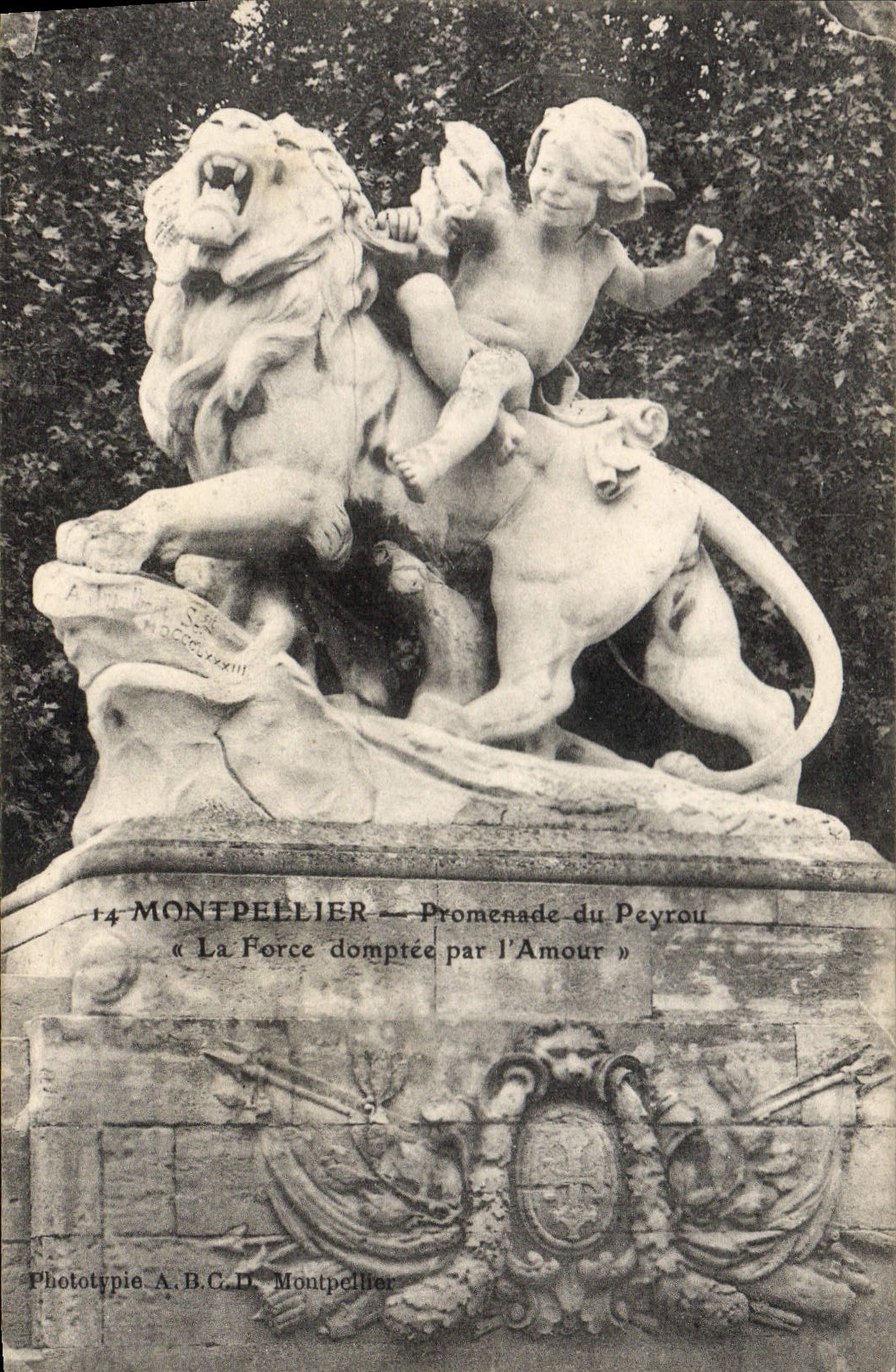 CPA MONTPELLIER Promenade du peyrou La Force domptee par l'amour