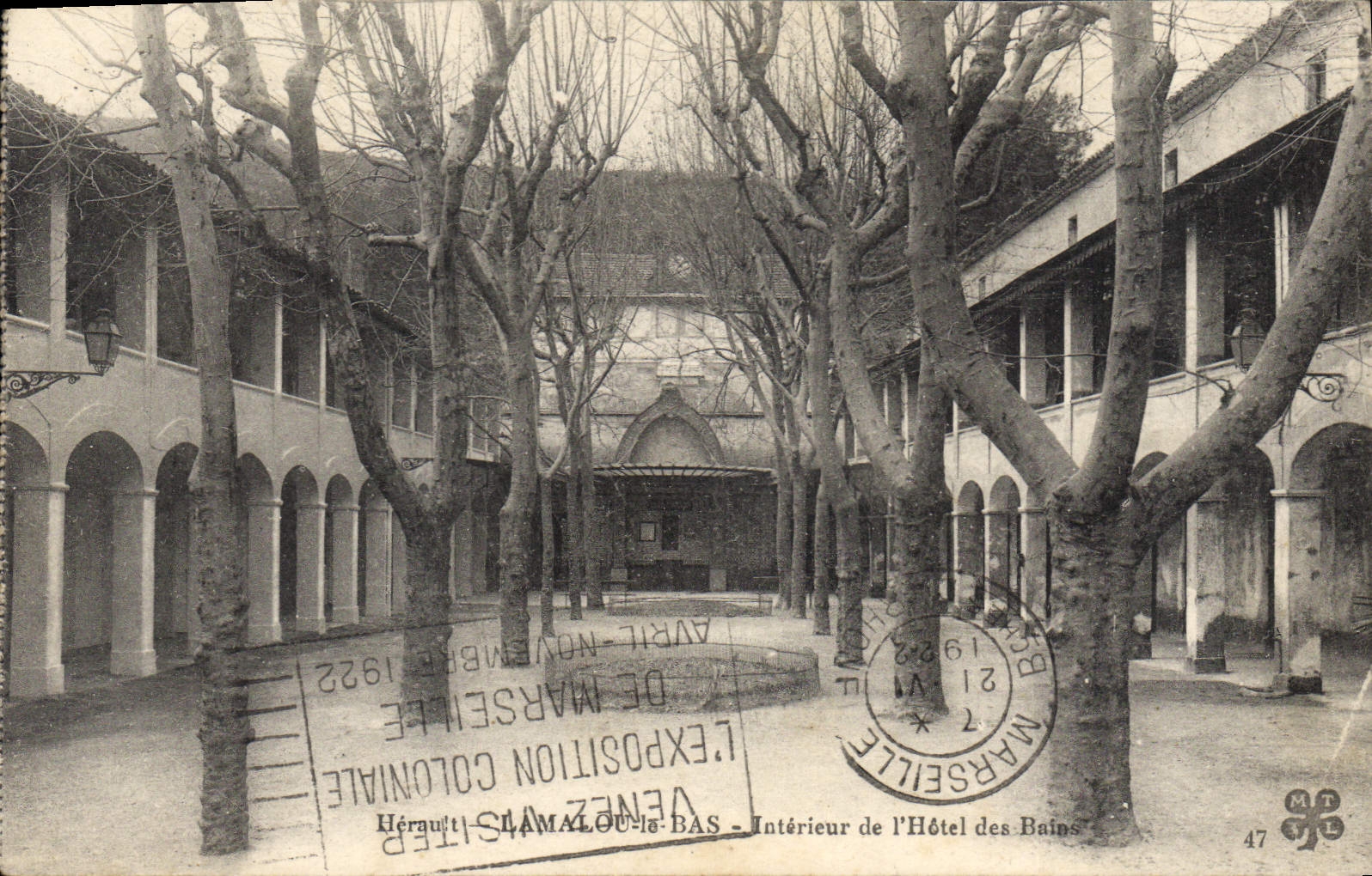 CPA LAMALOU la BAS Interieur de l'Hotel des Bains