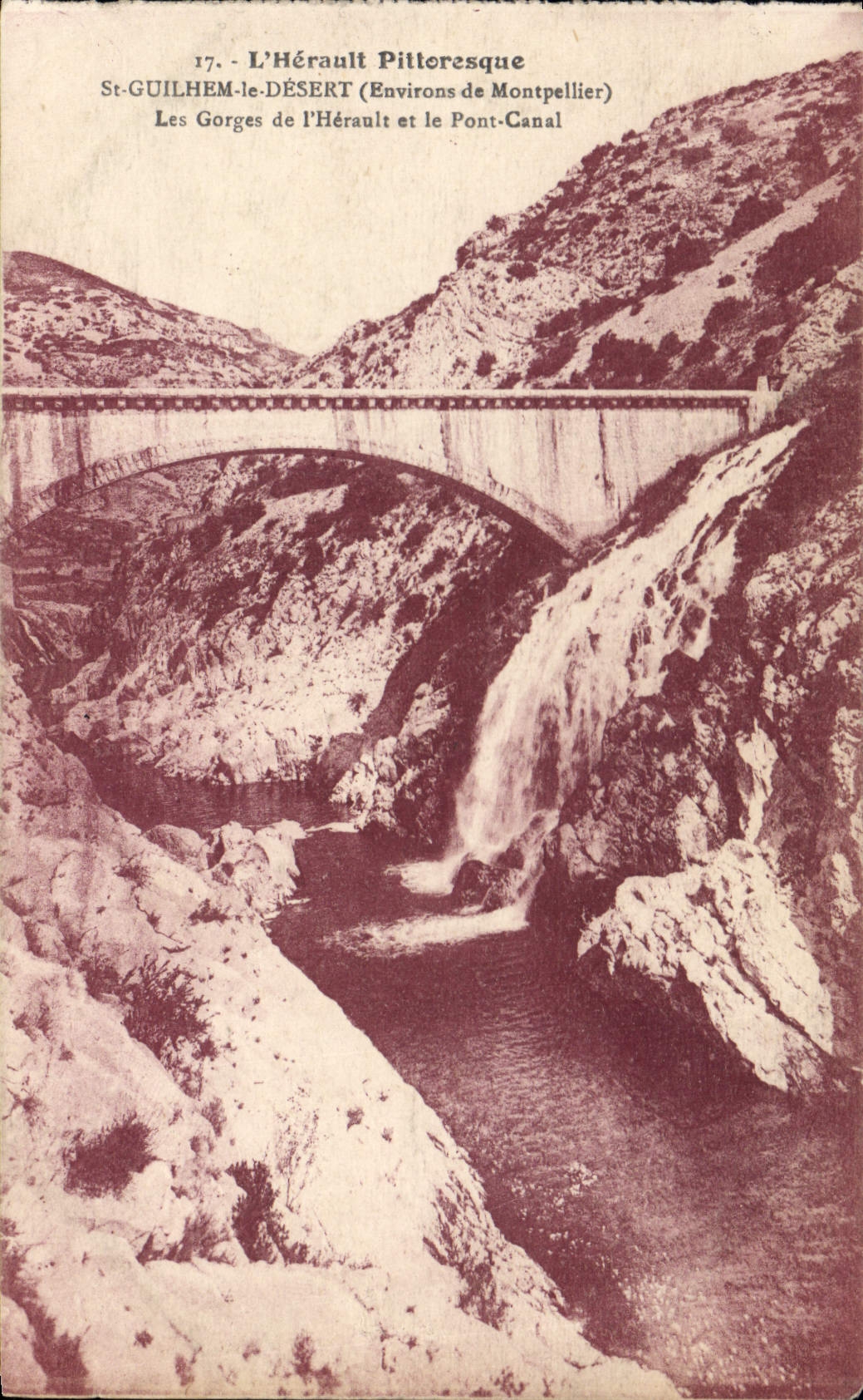 CPA St GUILHEM le DESERT Les Gorges de l'Herault et la pont Canal