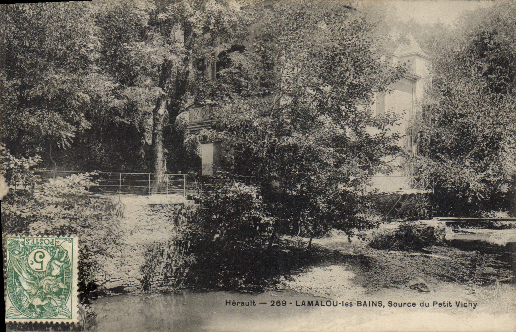 CPA LAMALOU les BAINS Source du petit Vichy