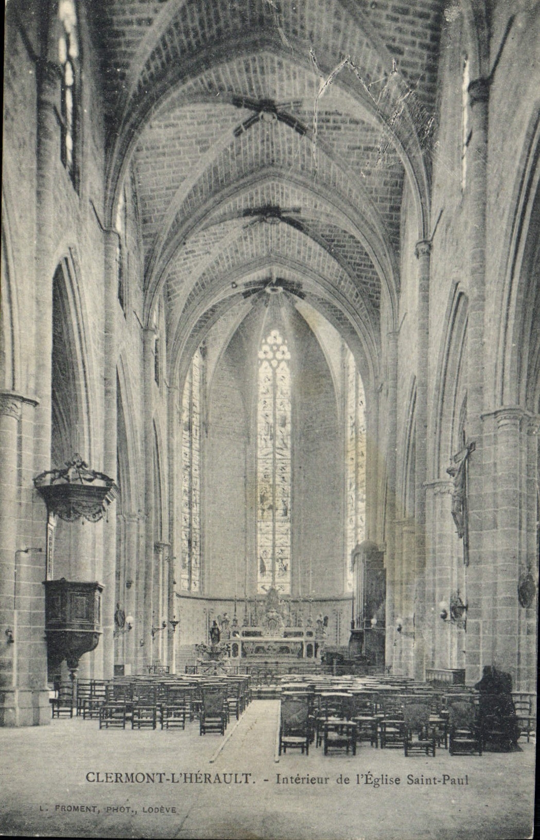 CPA CLERMONT L HARAULT Interieur le I'Eglise Saint Paul