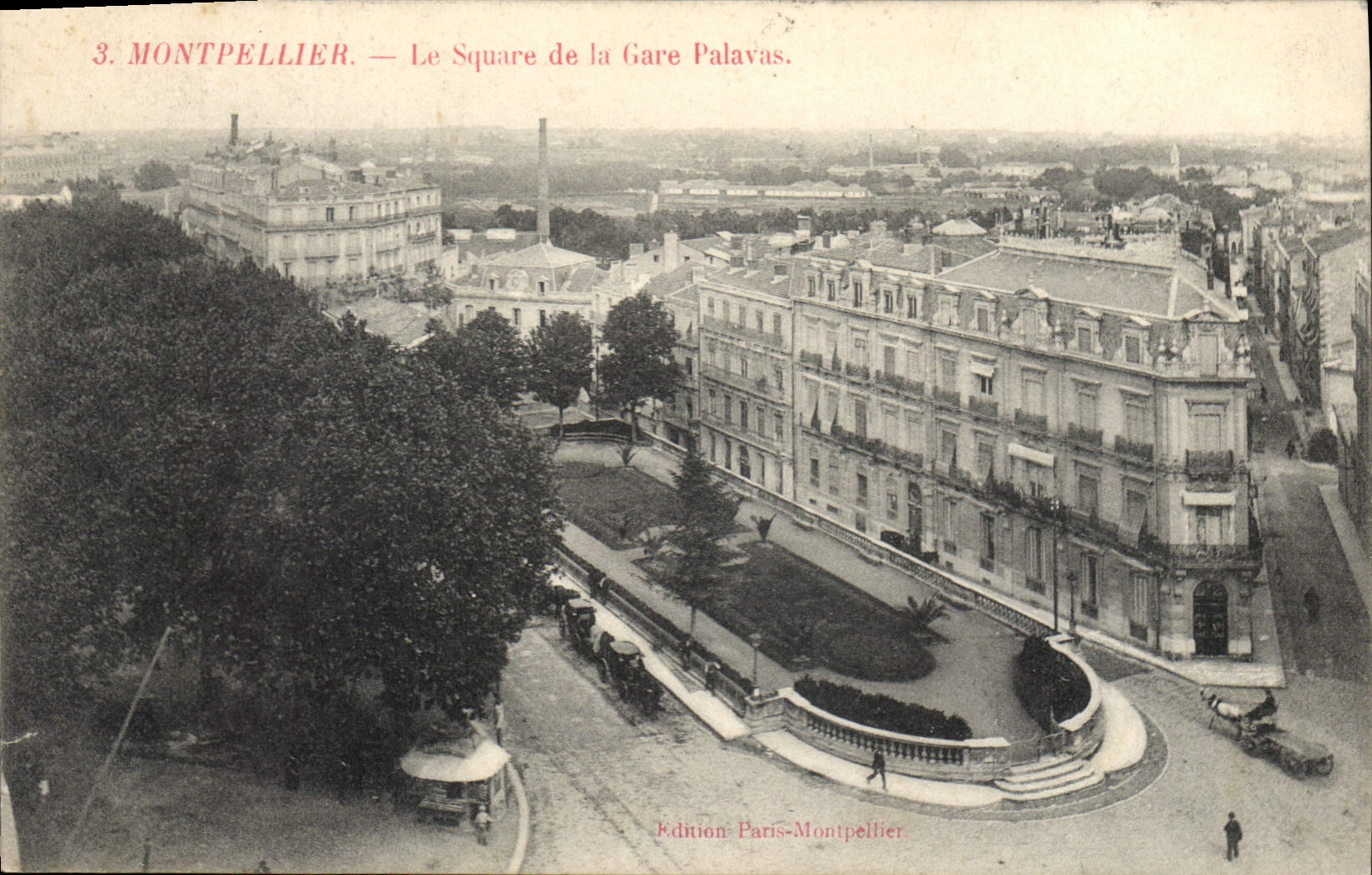 CPA MONTPELLIER Le Square de la Gare Palavas