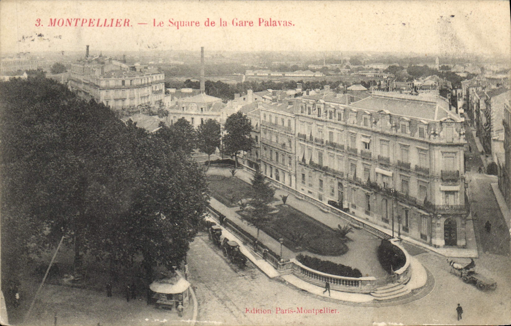 CPA MONTPELLIER Le Square de la Gare Palavas