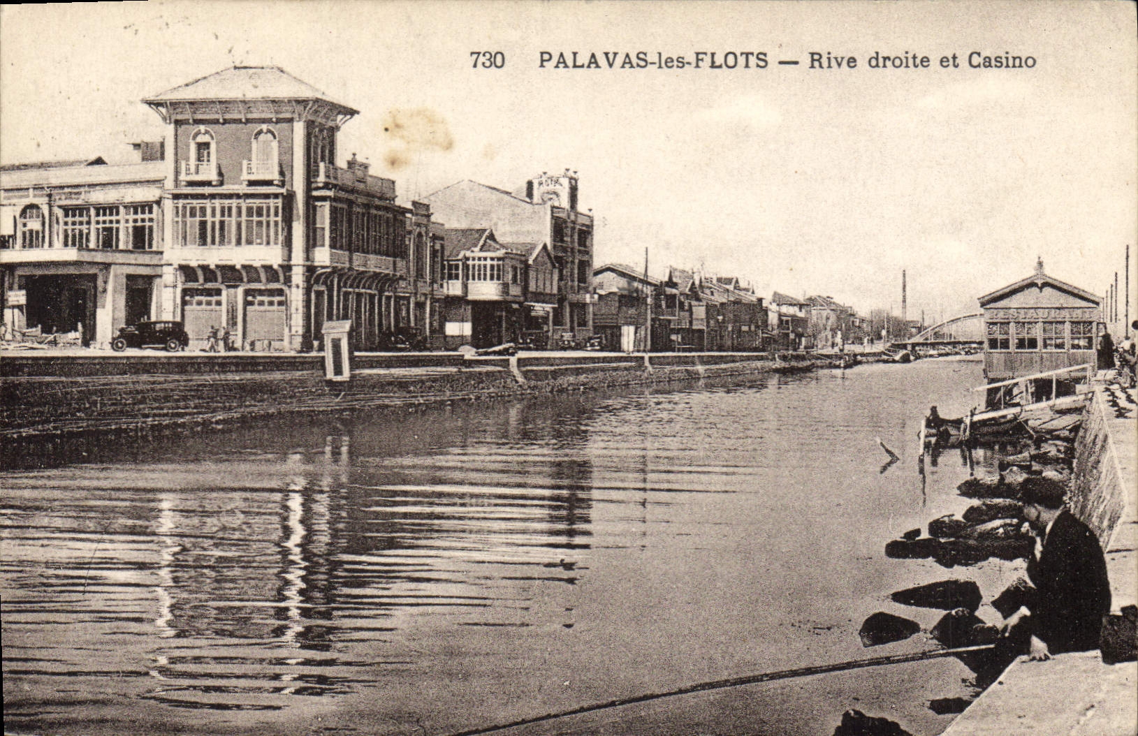 CPA PALAVAS les FLOTS Rive droite et Casino