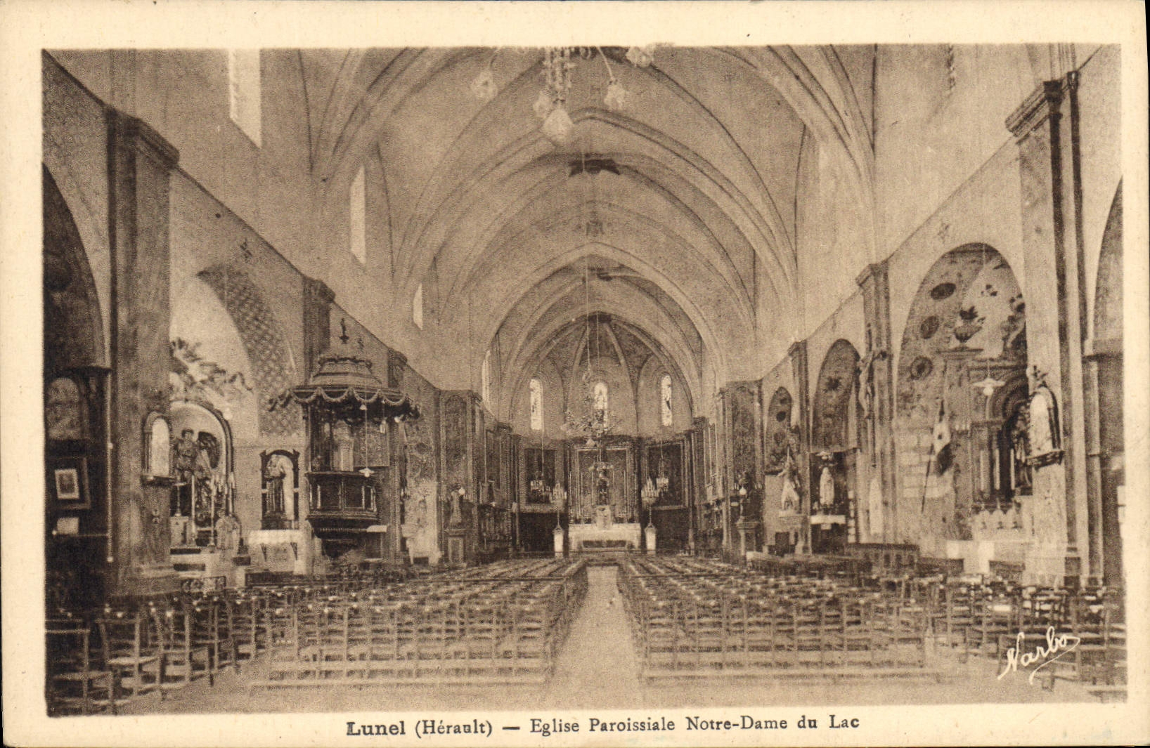 CPA Lunel Eglise Paroissiale Notre Dame du Lac
