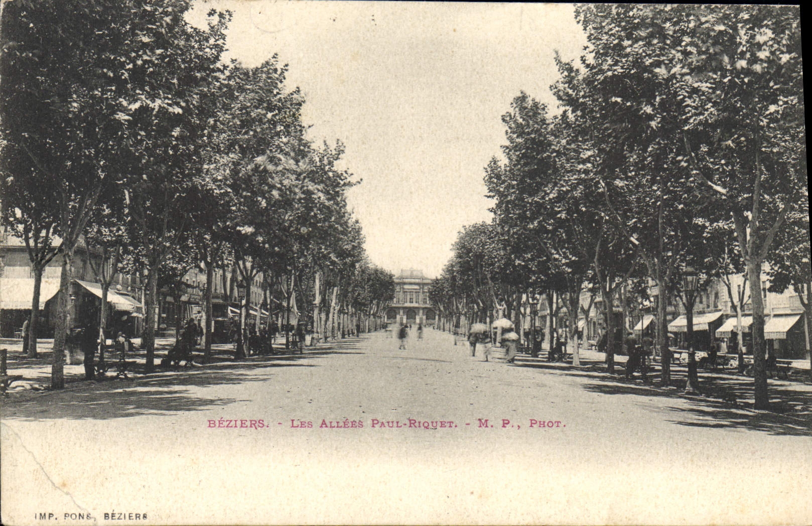 CPA BEZIERS LES ALLES PAUL Peyrou