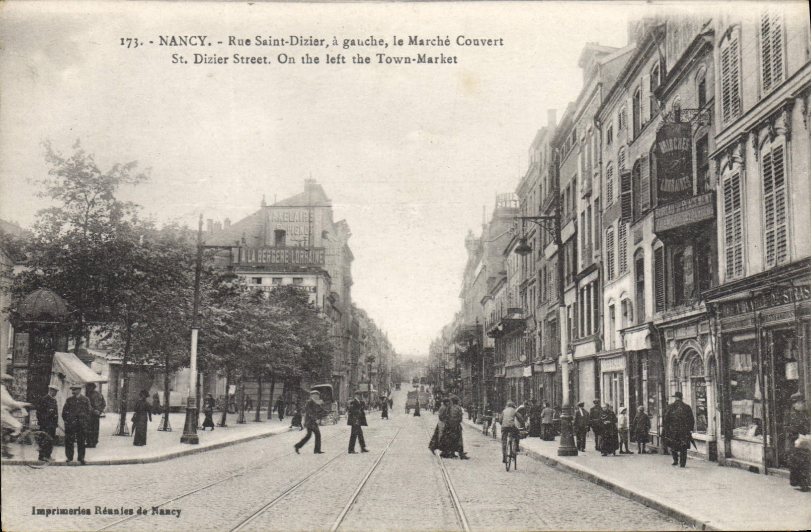CPA NANCY Rue Saint Dizier gauche le Marche Couvert 