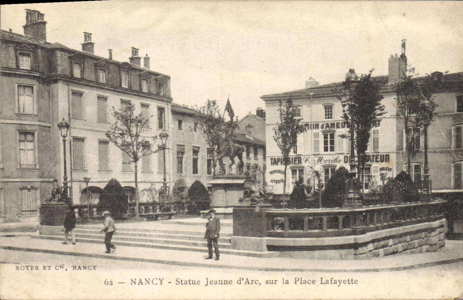 CPA NANCY Statue Jeanne Jeanne d'Arc sur Place Lafayette