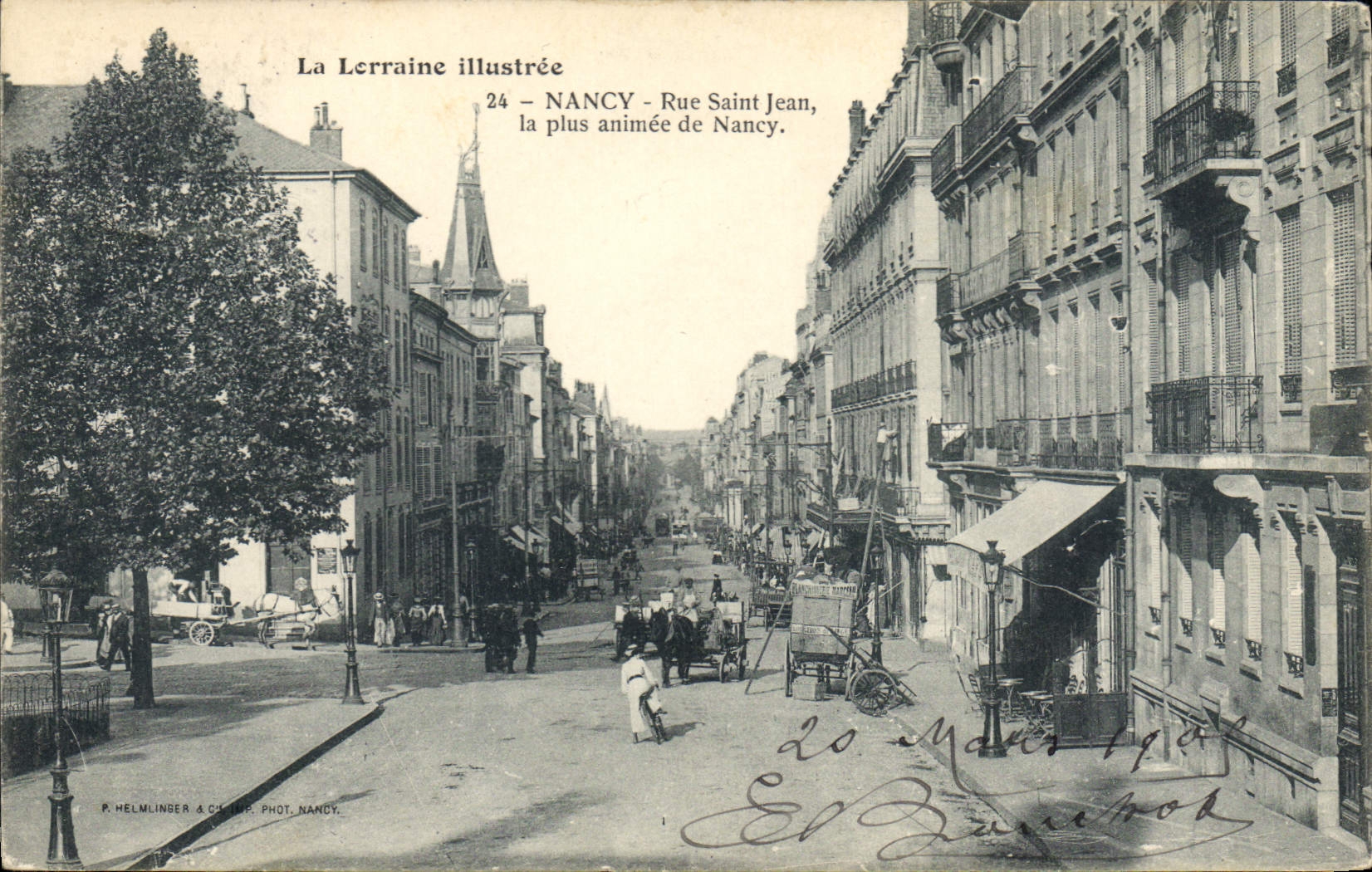 CPA NANCY Rue Saint Jean La Plus animee de nancy