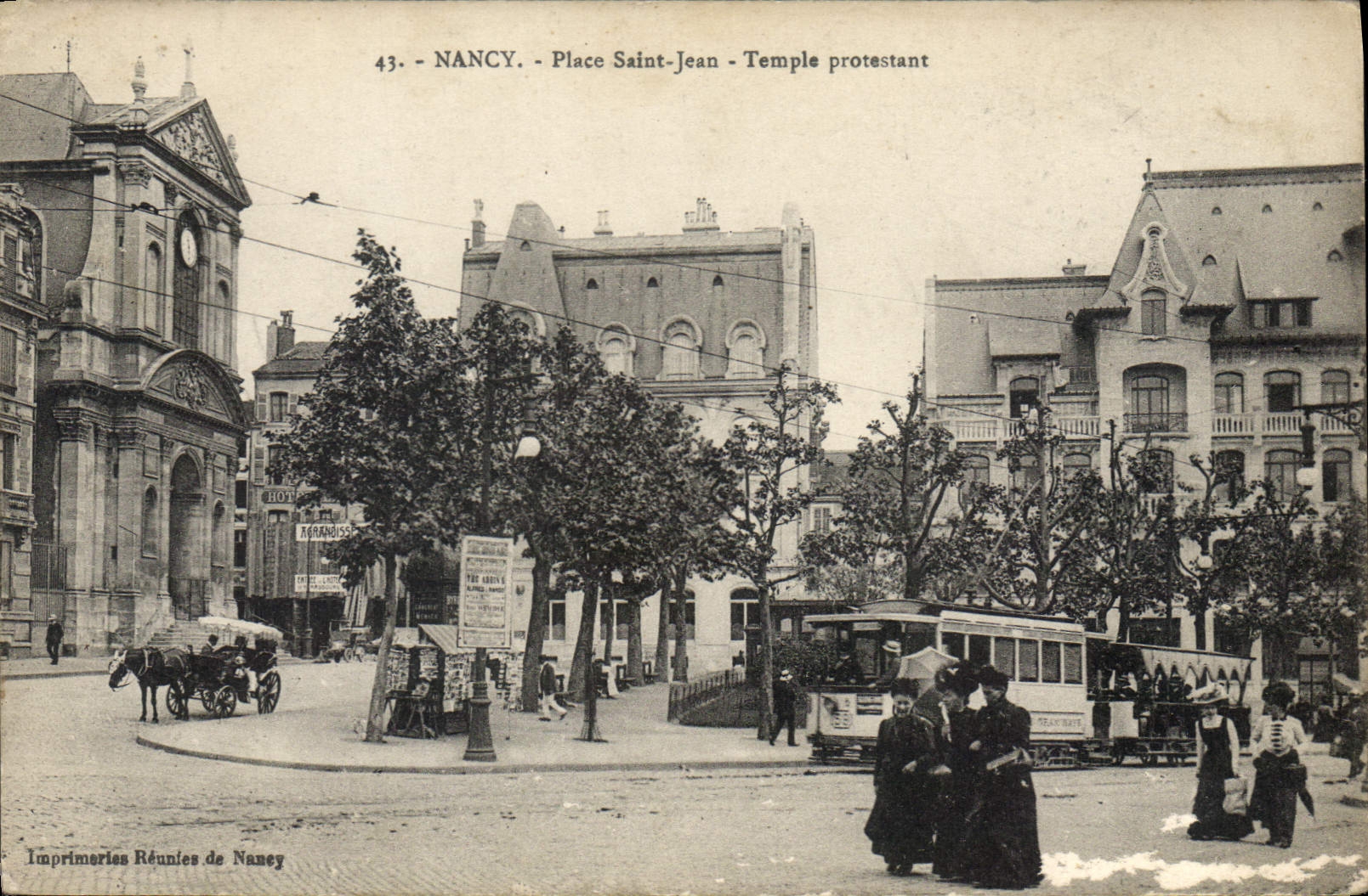 CPA NANCY Place Saint Jean Temple protestant