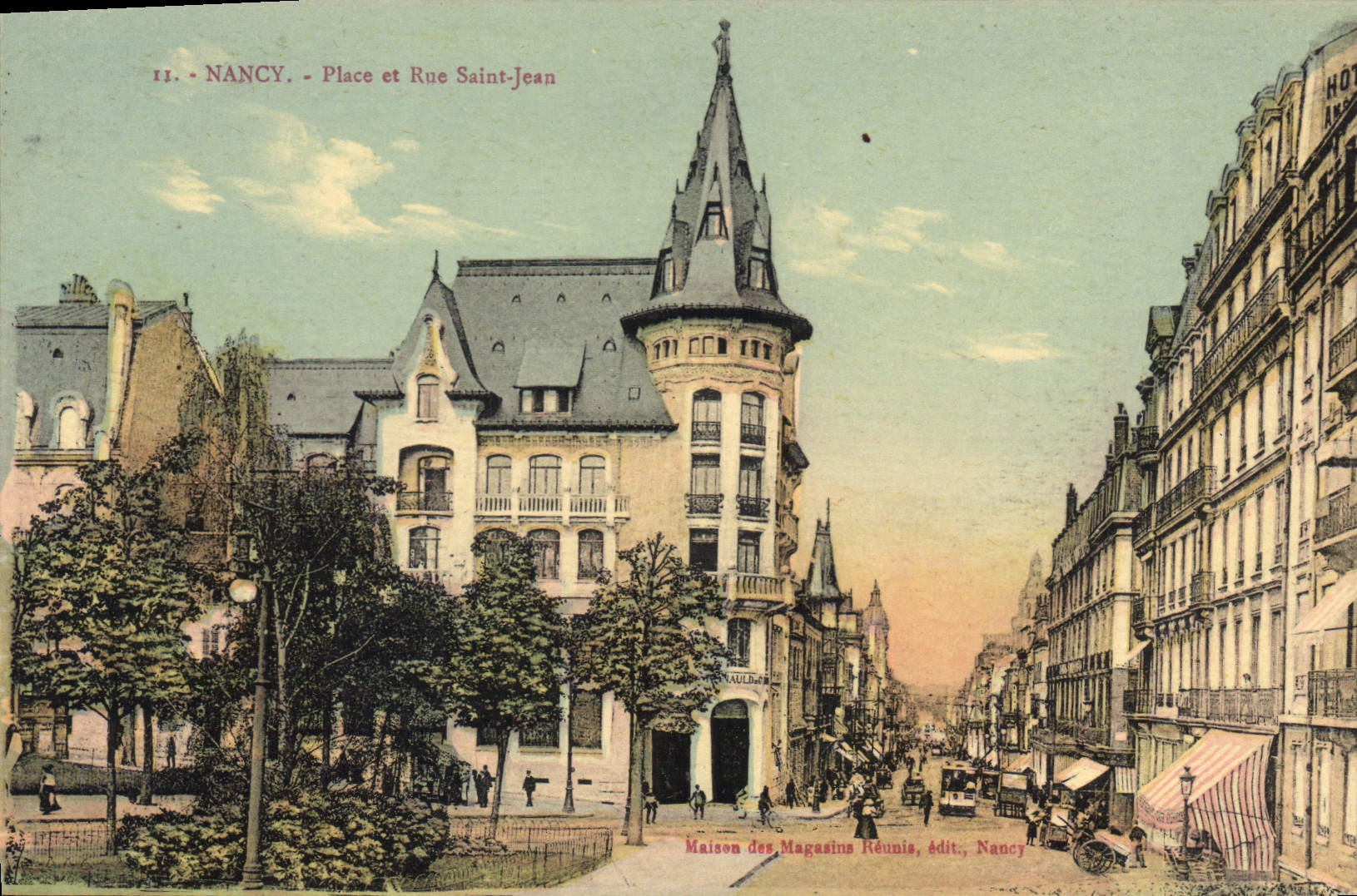 CPA NANCY Place et Rue Saint Jean