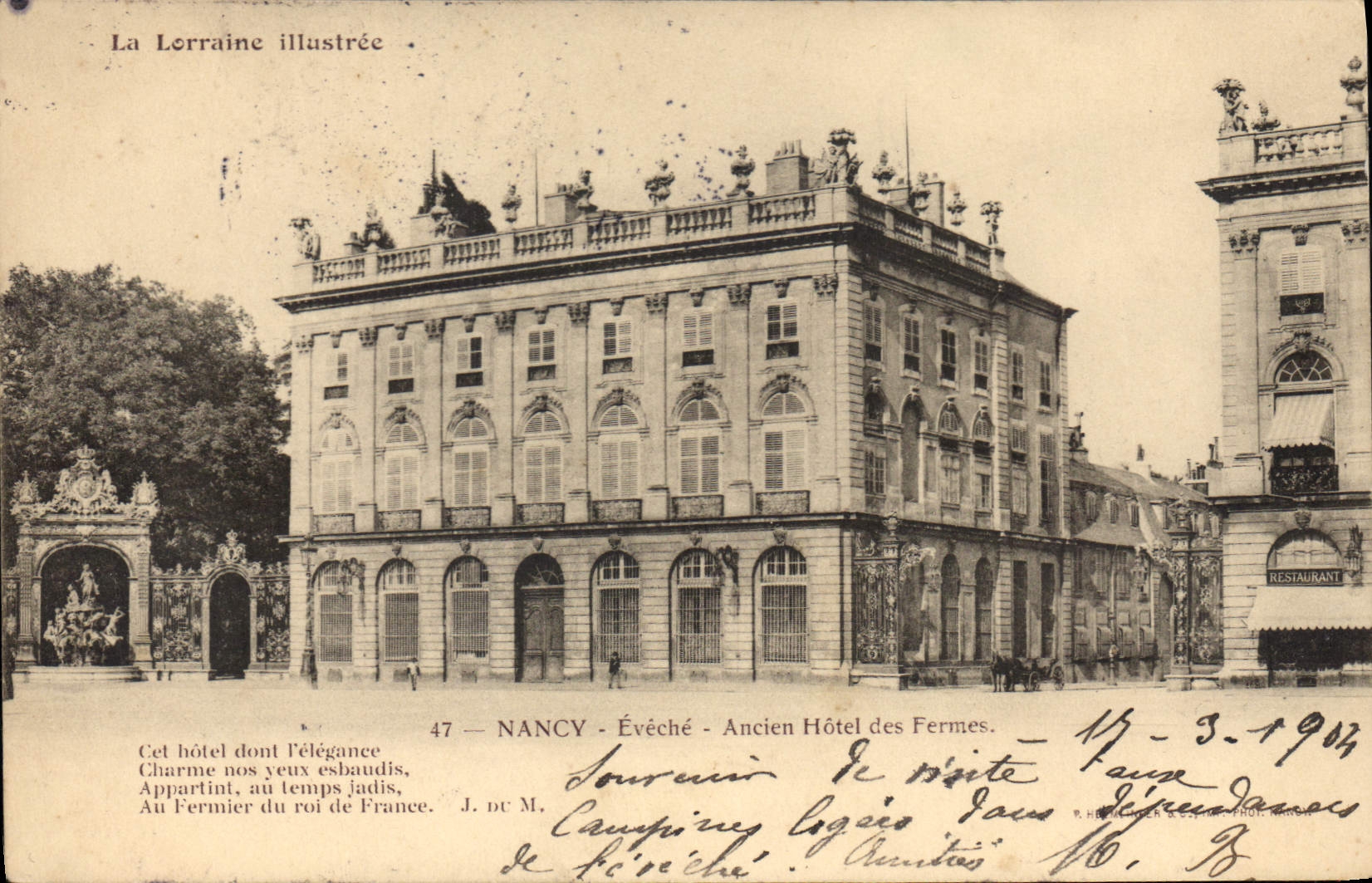 CPA NANCY Eveche Ancien Hotel des Fermes