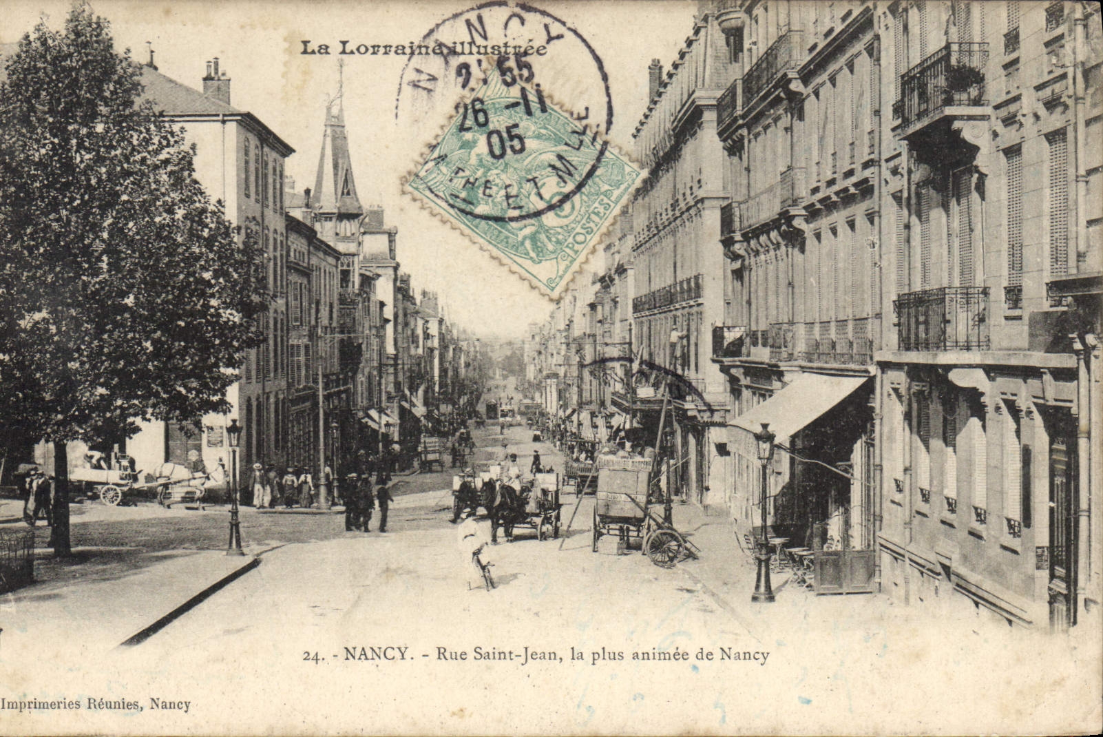 CPA NANCY Rue Saint Jean la plus animee de Nancy