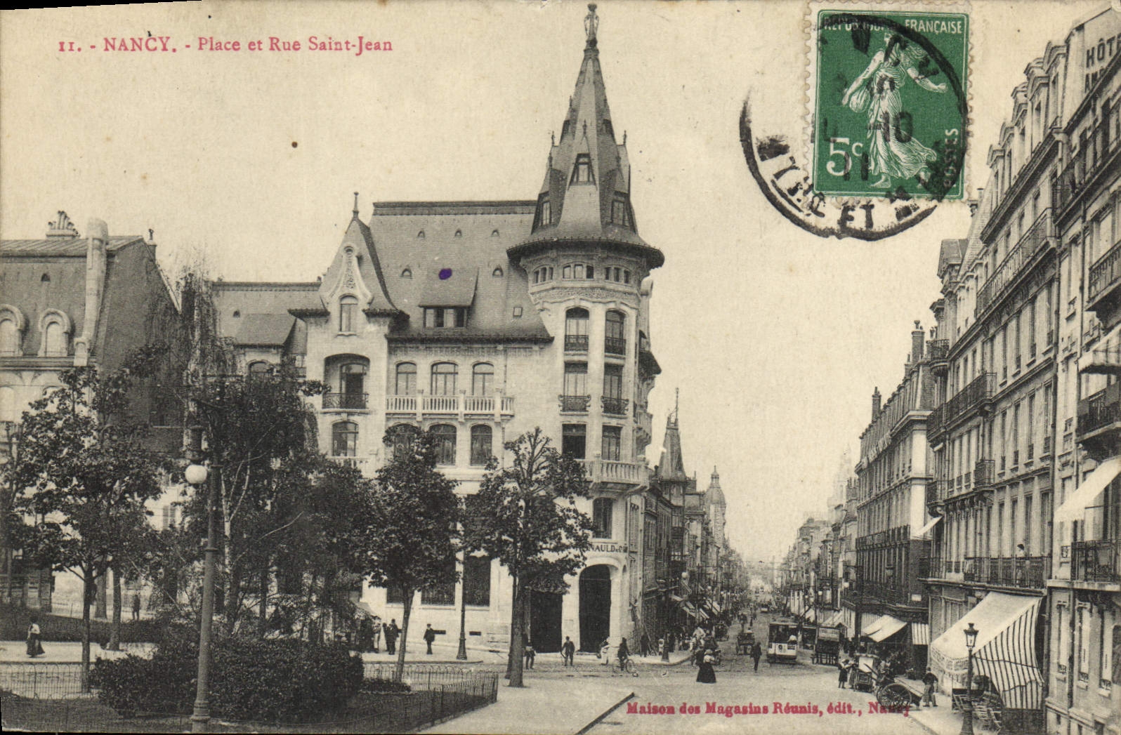 CPA Nancy Place et Rue Saint Jean 