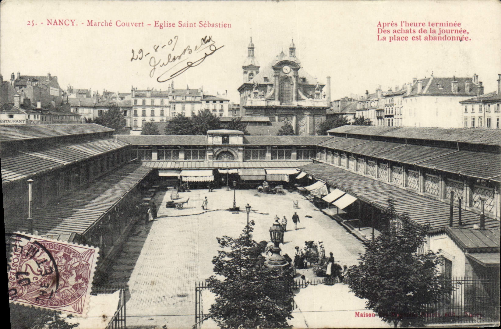 CPA Nancy Marche Couvert Eglise Saint Sebastien 