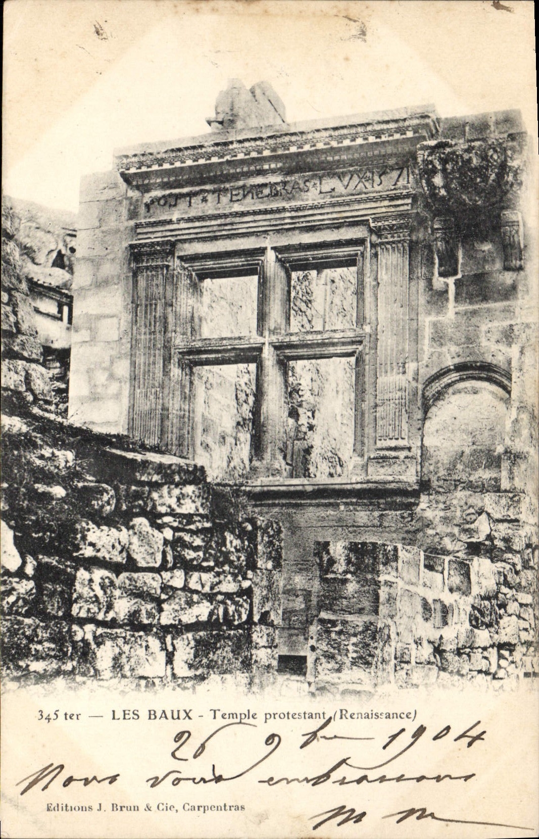 CPA Les Baux Temple protestant Renaissance 