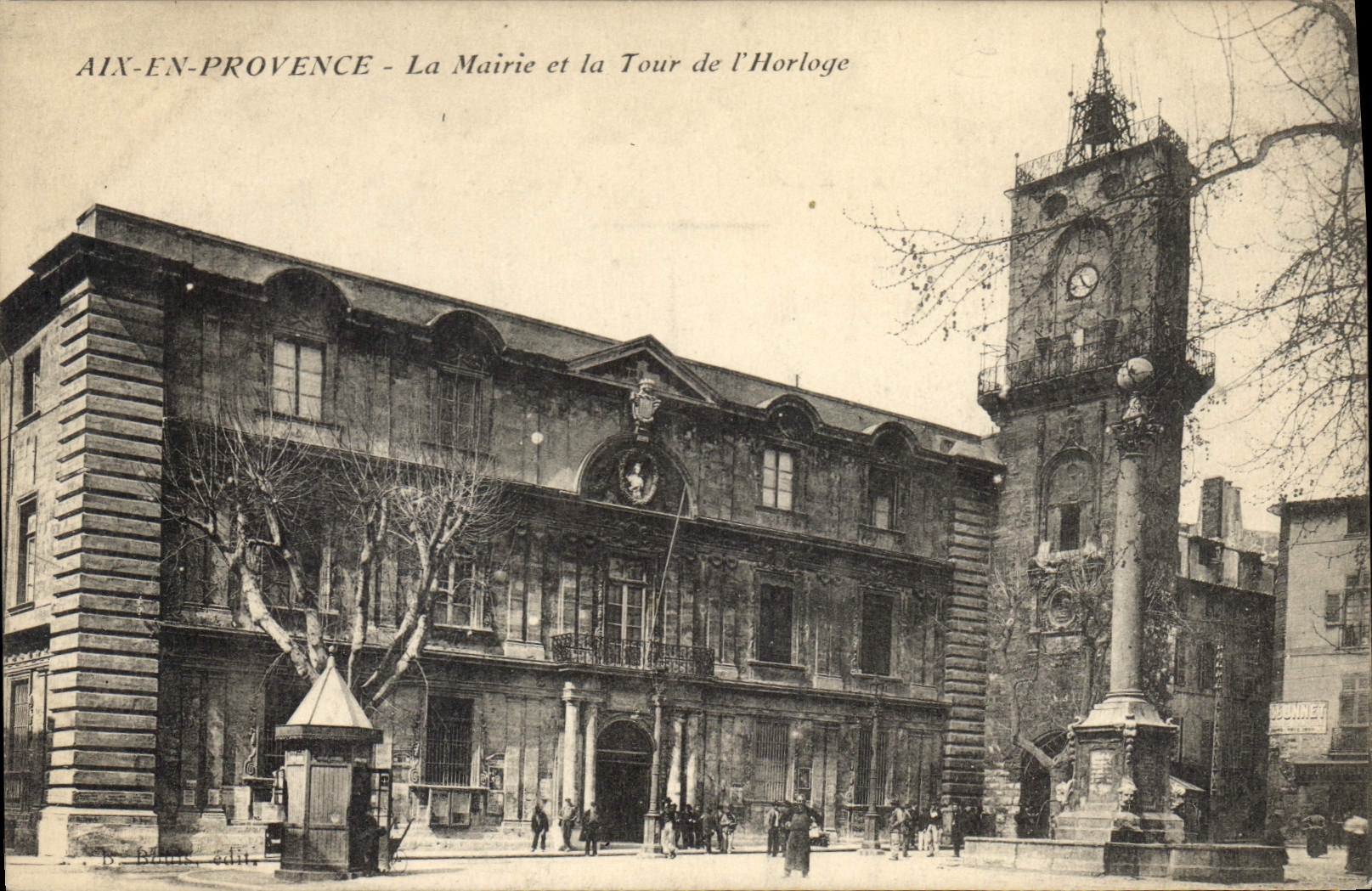 CPA Aix en Provence La Mairie et la Tour de l'Horloge
