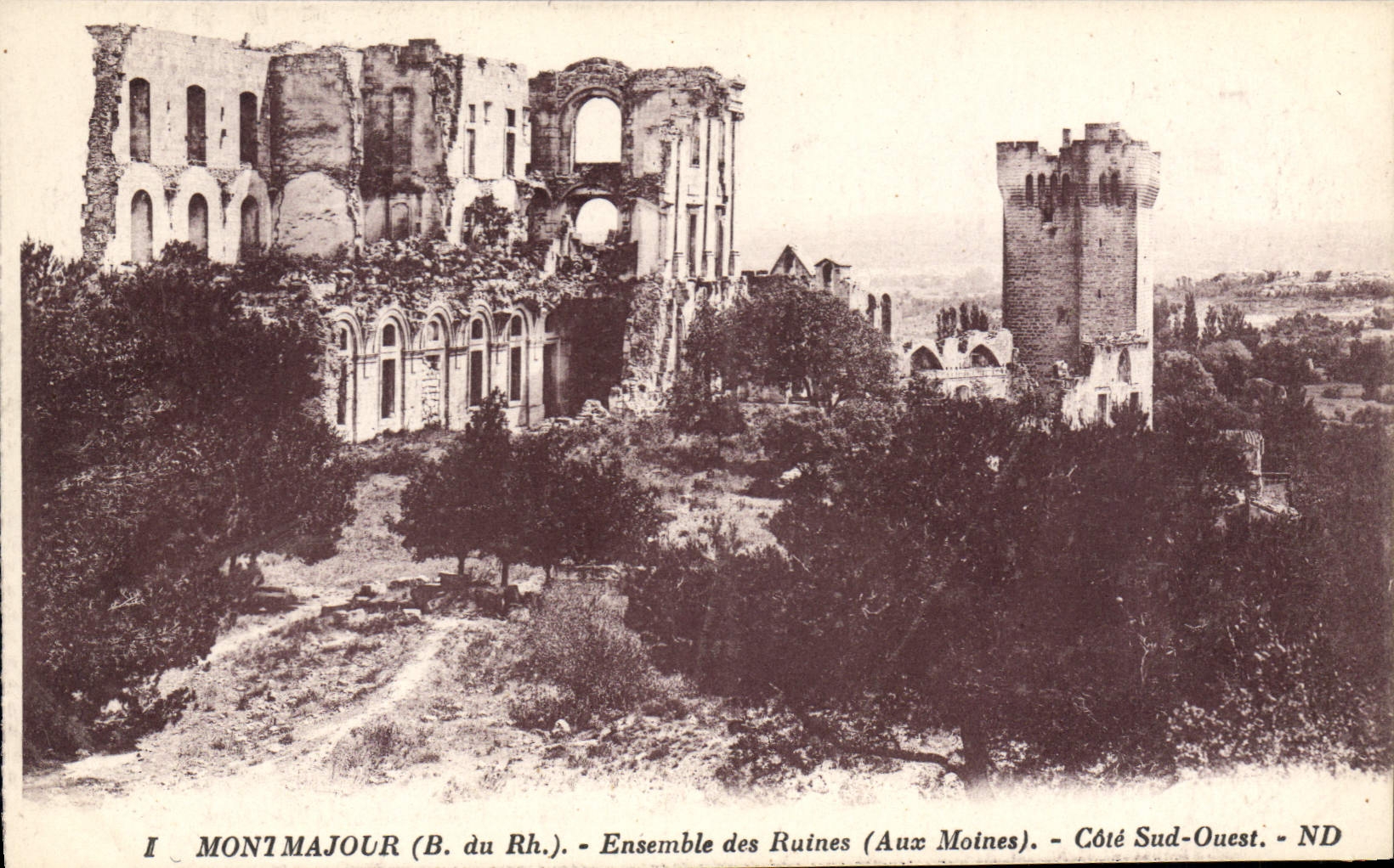 CPA Montmajour B du Rh Ensemble des Ruines Cote Sud Ouest 