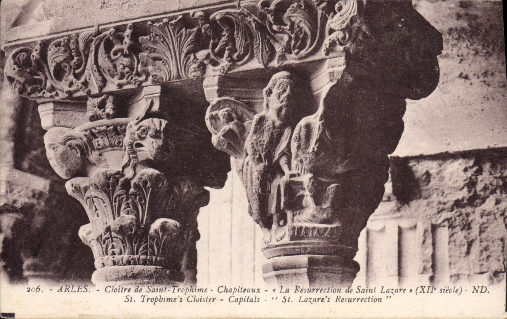 CPA Arles Cloitre de St Trophime Chapiteaux La Ressurection de St Lazare 